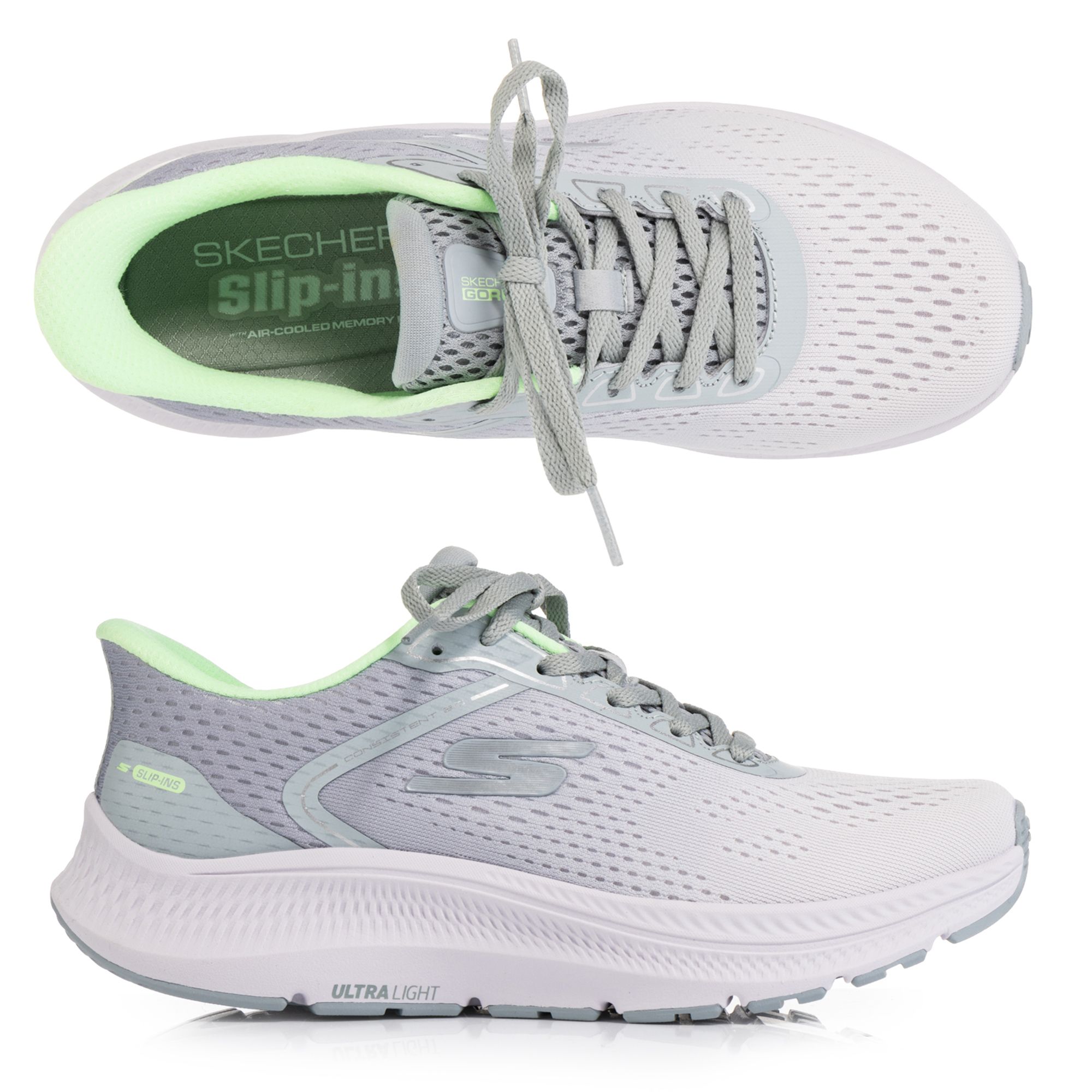 SKECHERS Damen-Slipper Go Run Consistent 2.0 Funktionsmesh Hands Free Slip-Ins®