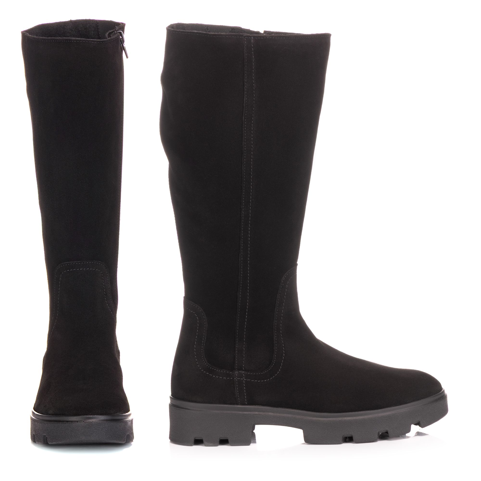  VITAFORM Damen-Stiefel Veloursleder Stretcheinsatz Sohle Antonia