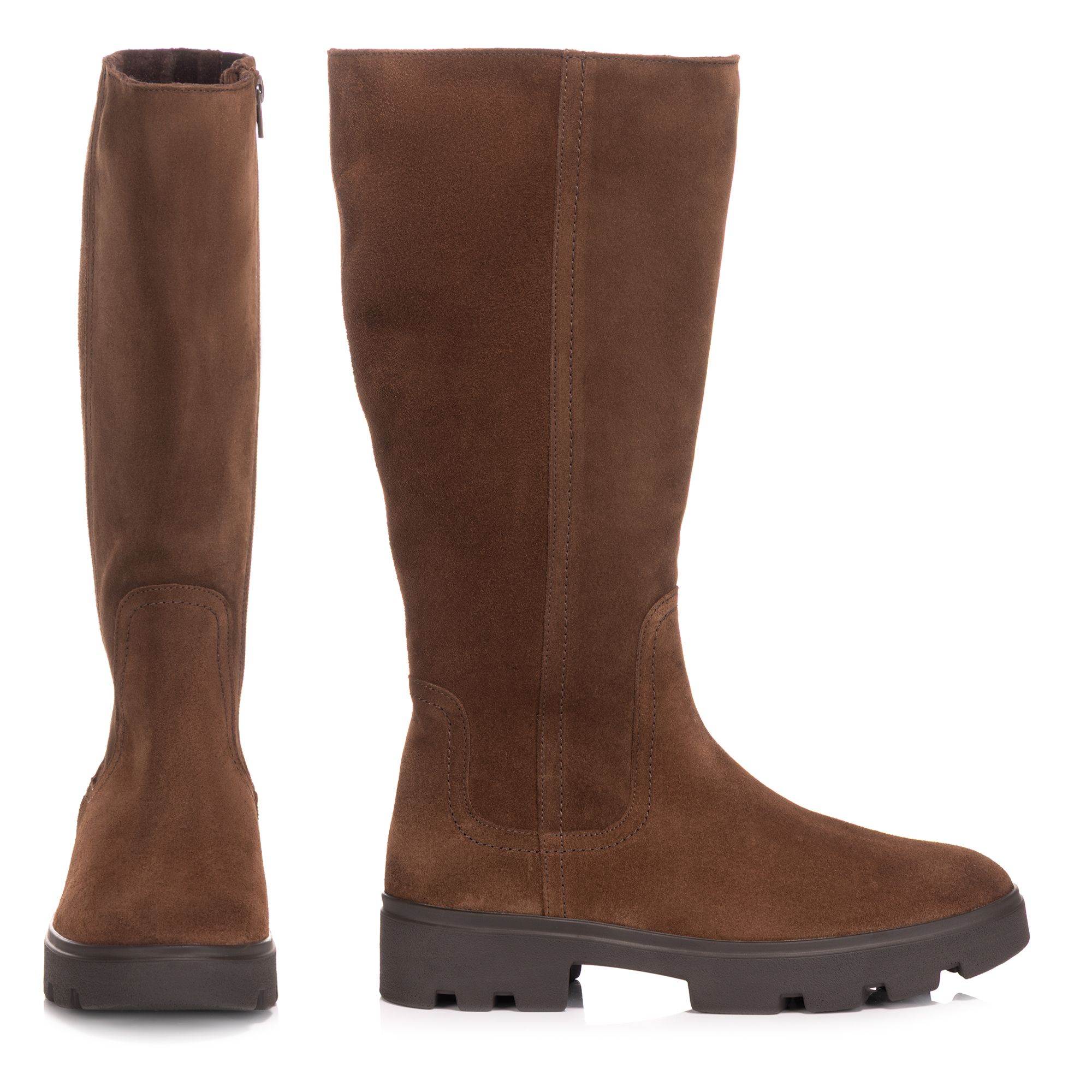 VITAFORM Damen-Stiefel Veloursleder Stretcheinsatz Sohle Antonia