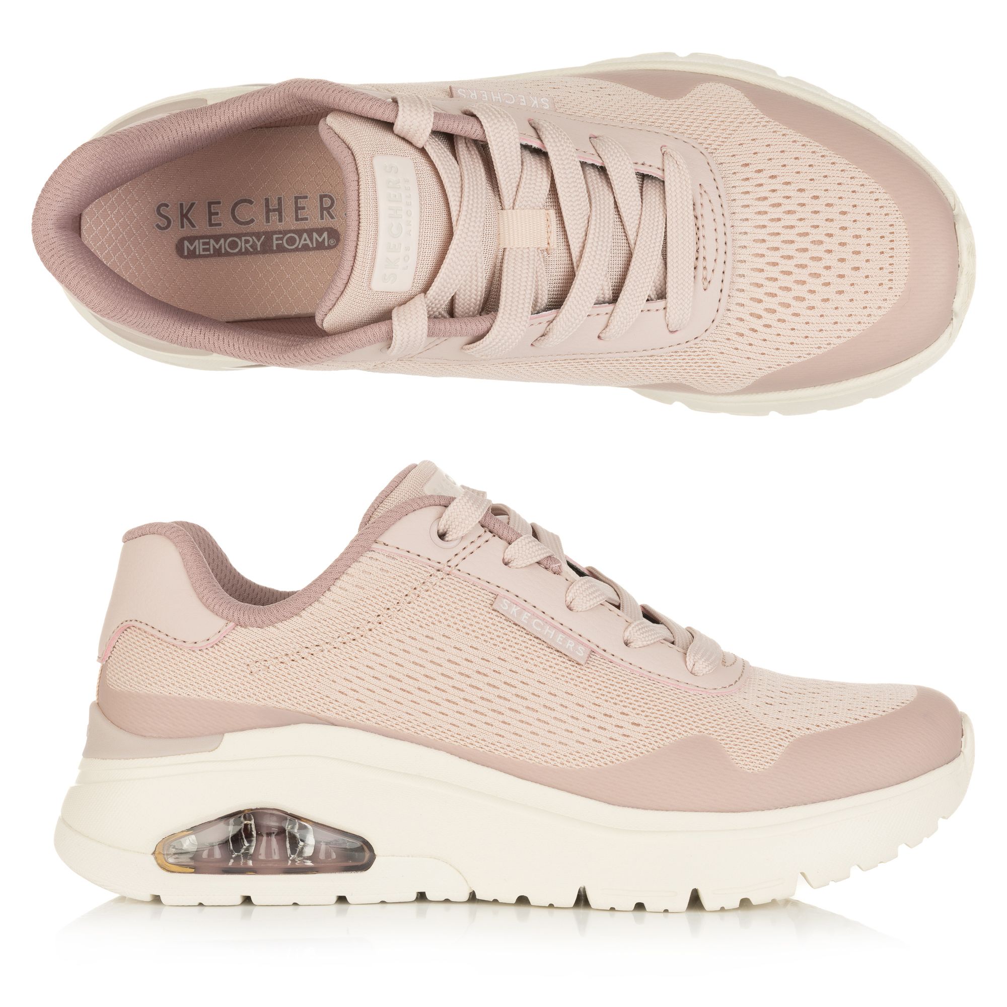 SKECHERS Damen-Sneaker Uno Flex Mesh Memory Foam