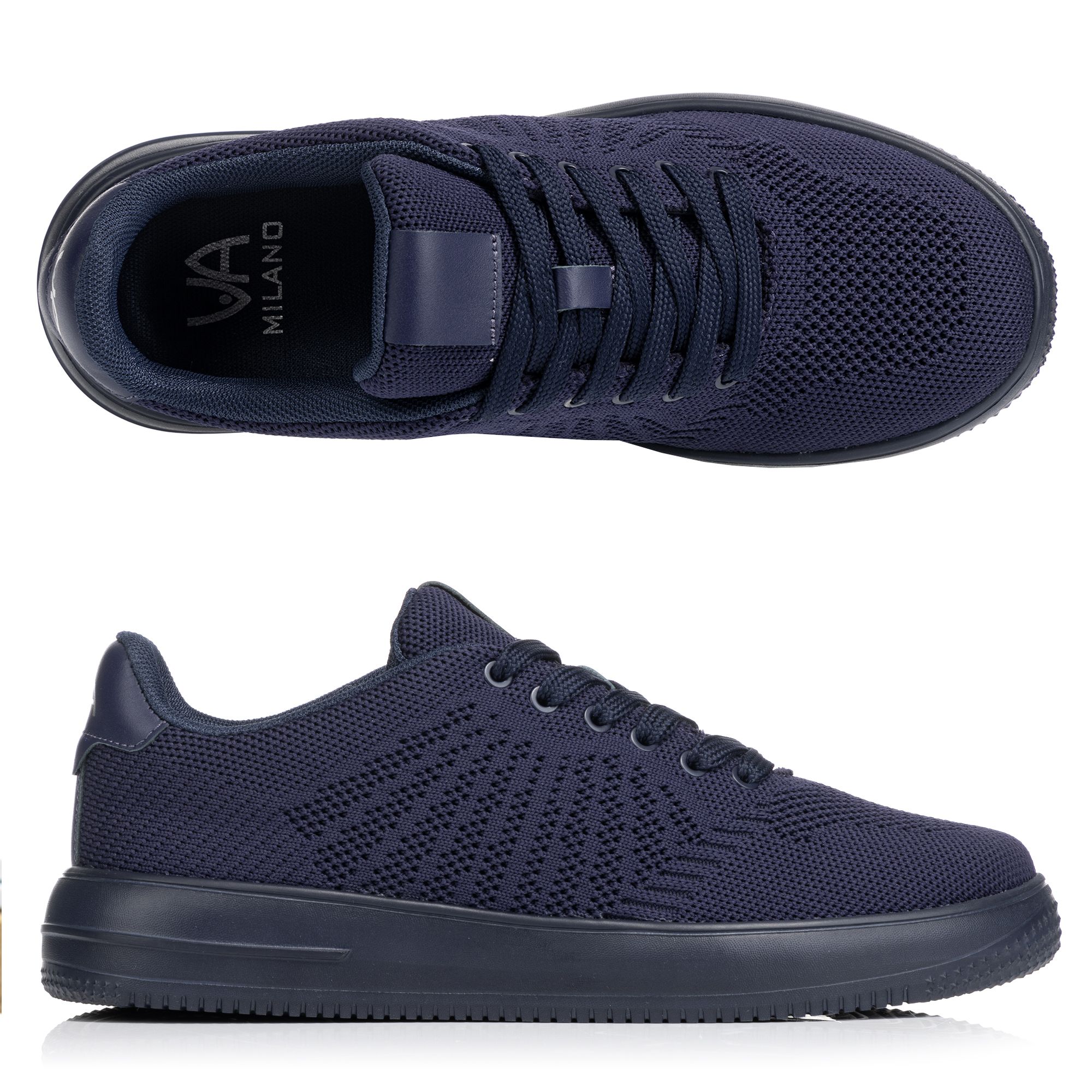 VIA MILANO Damen-Sneaker Textil Logo-Detail Schnürung