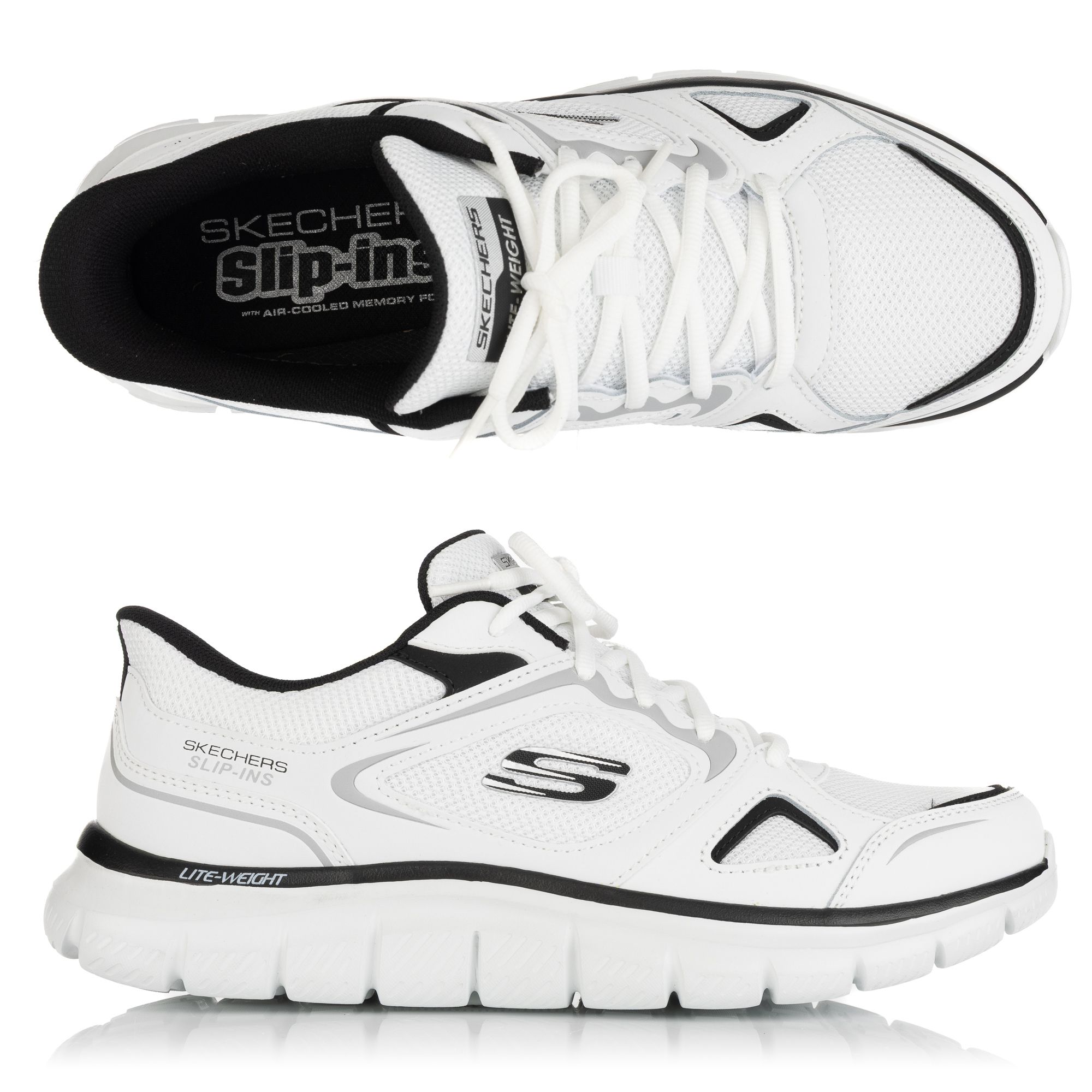 SKECHERS Herren-Slipper Track Ezral Materialmix Hands Free Slip-Ins®