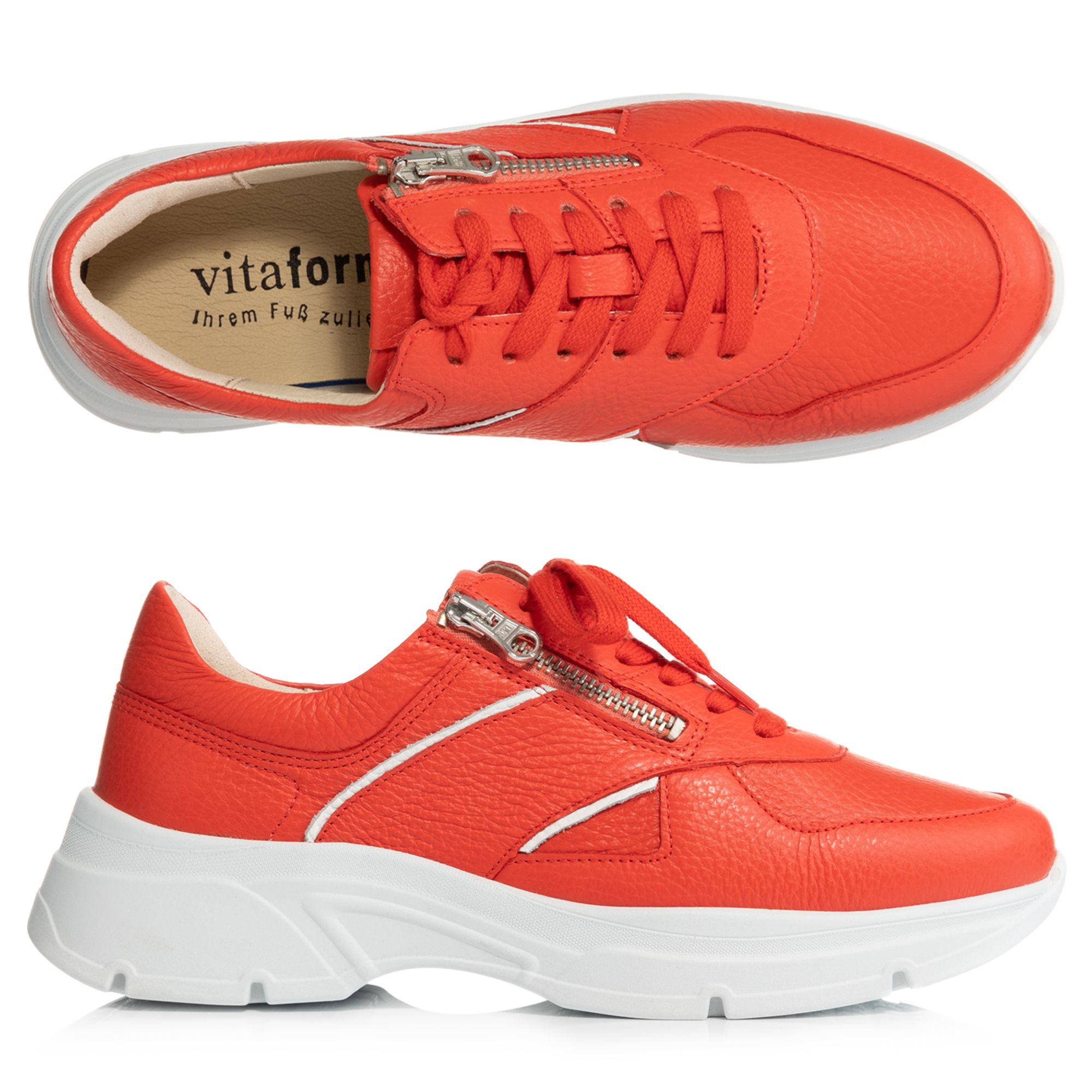 VITAFORM Damen-Sneaker Hirschleder Shock Absorber Sohle Liz