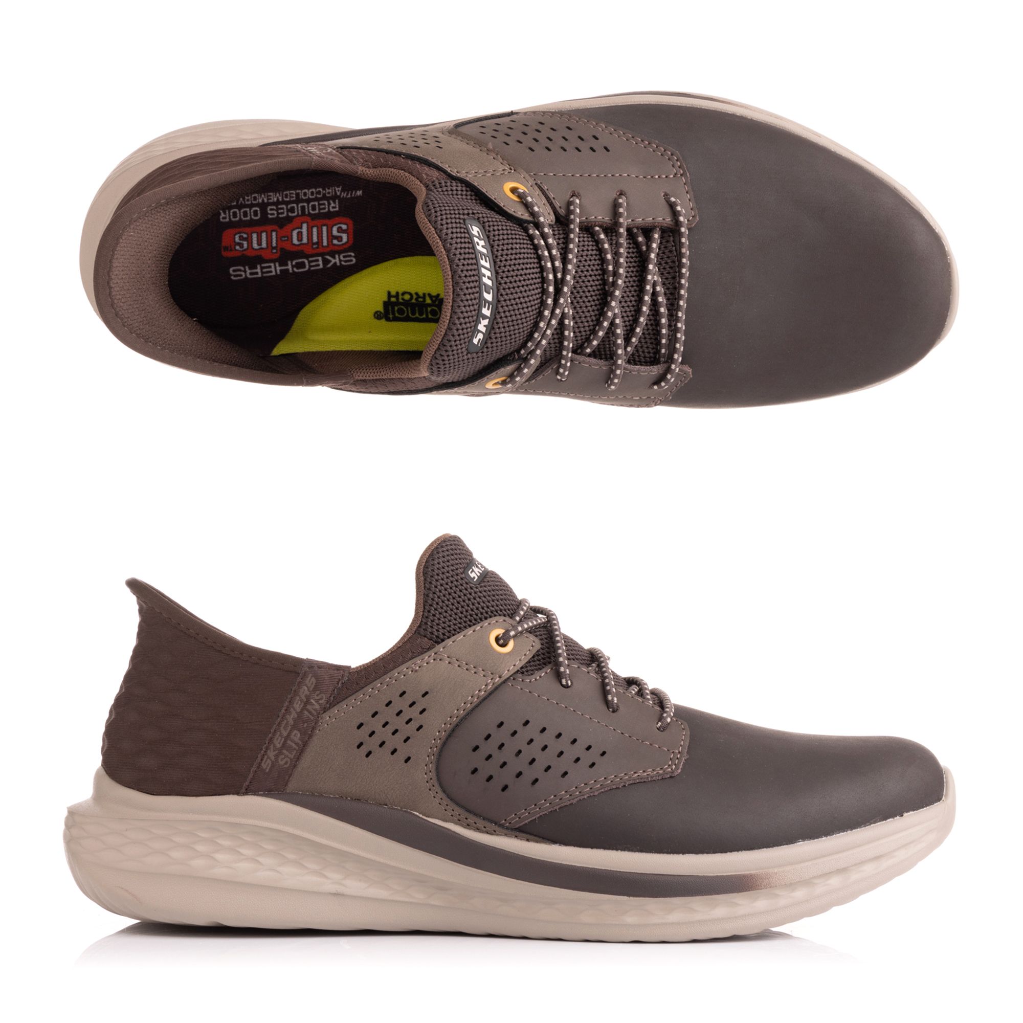  SKECHERS Herren-Slipper Slade Macklin Materialmix Hands Free Slip-Ins®