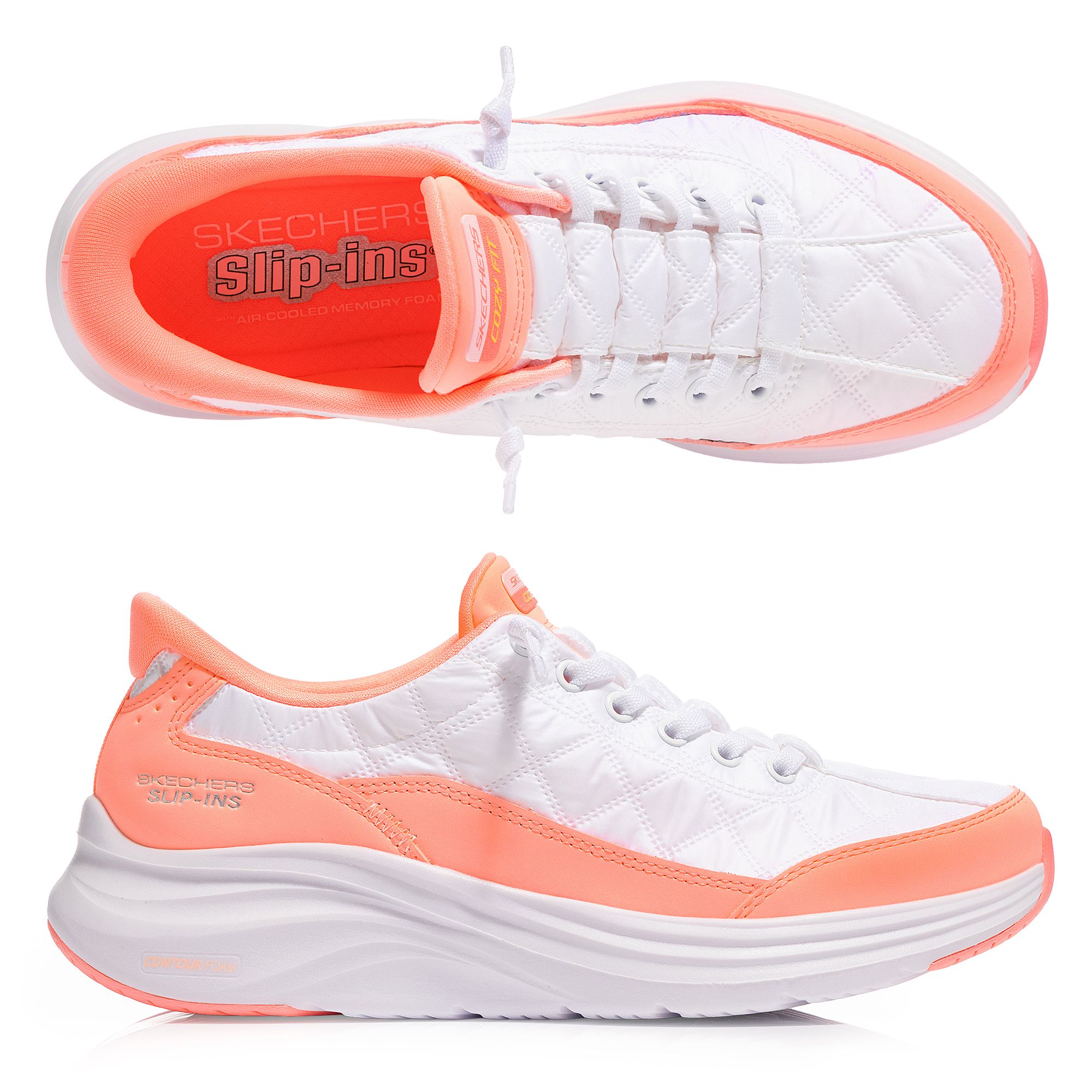 SKECHERS Damen-Slipper Contour Foam Cozy Fit Hands Free Slip-ins®