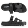 VITAFORM Damen-Pantolette Nappaleder Klettriemen Sohle Lara