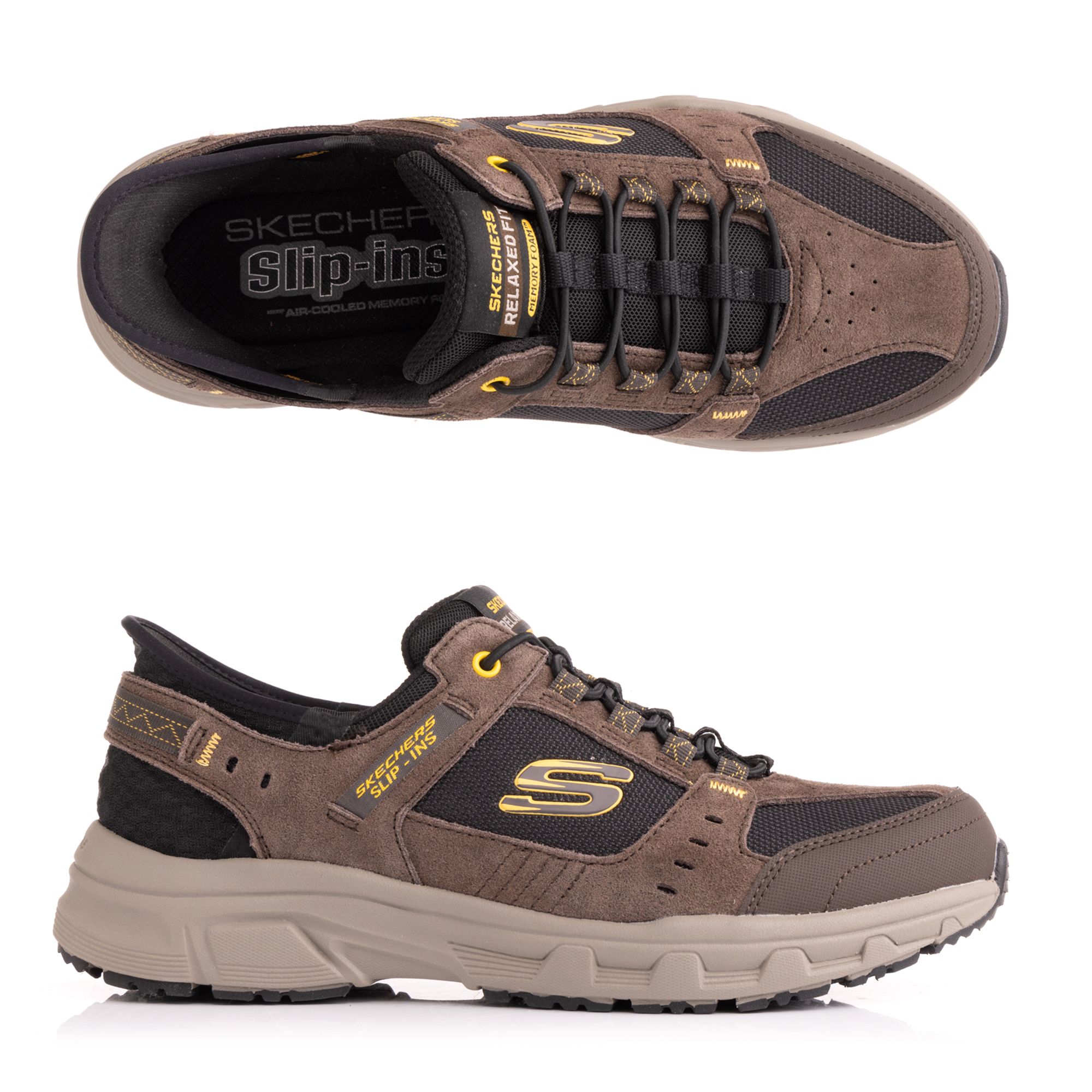 SKECHERS Herren-Slipper Oak Canyon Wildleder Hands Free Slip-Ins®