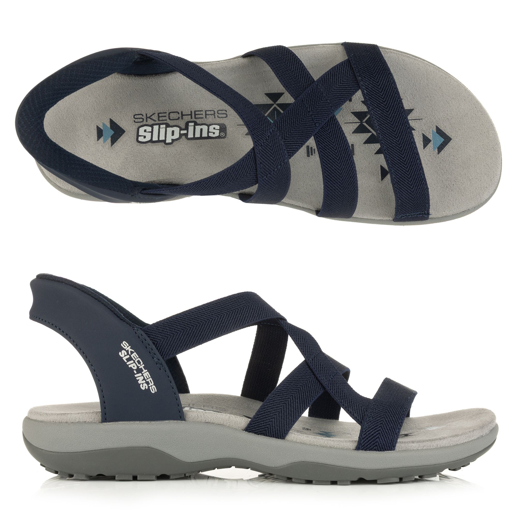 SKECHERS Damen-Sandale Reggae Slim Stretch Hands Free Slip-ins®