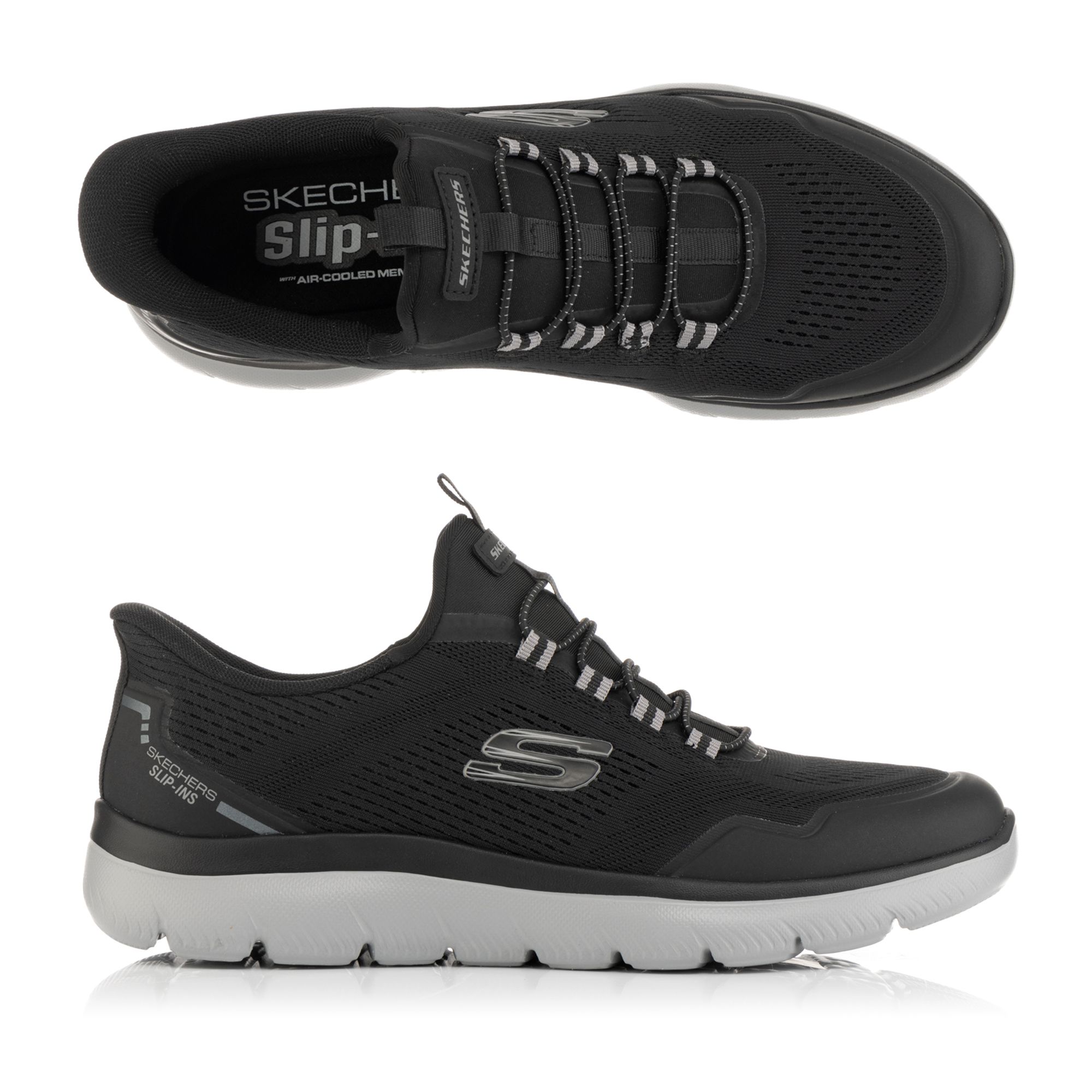 SKECHERS Herren-Slipper Summits-Top Rate Materialmix Hands Free Slip-ins®