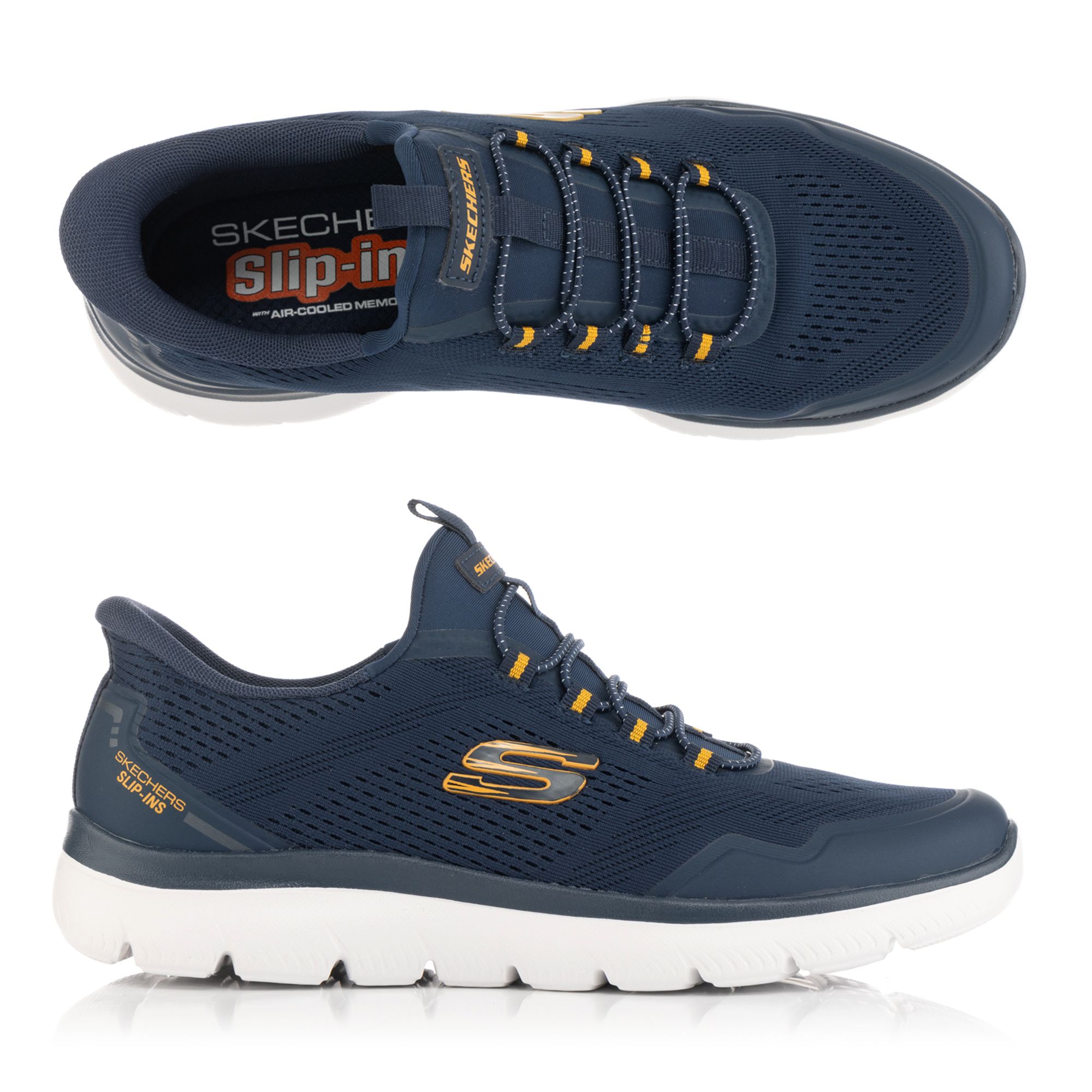 SKECHERS Herren-Slipper Summits-Top Rate Materialmix Hands Free Slip-ins®