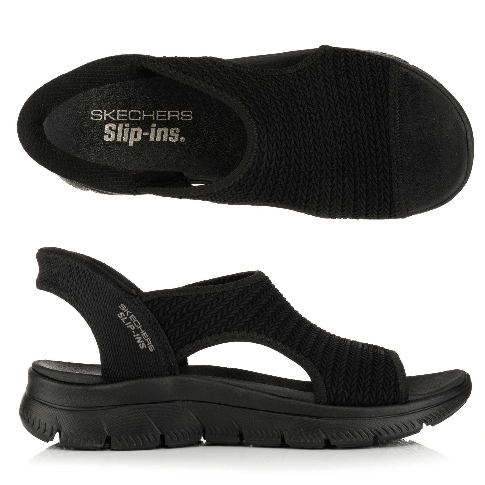 SKECHERS Damen-Sandale Summits Sweetly Strick Hands Free Slip-ins®