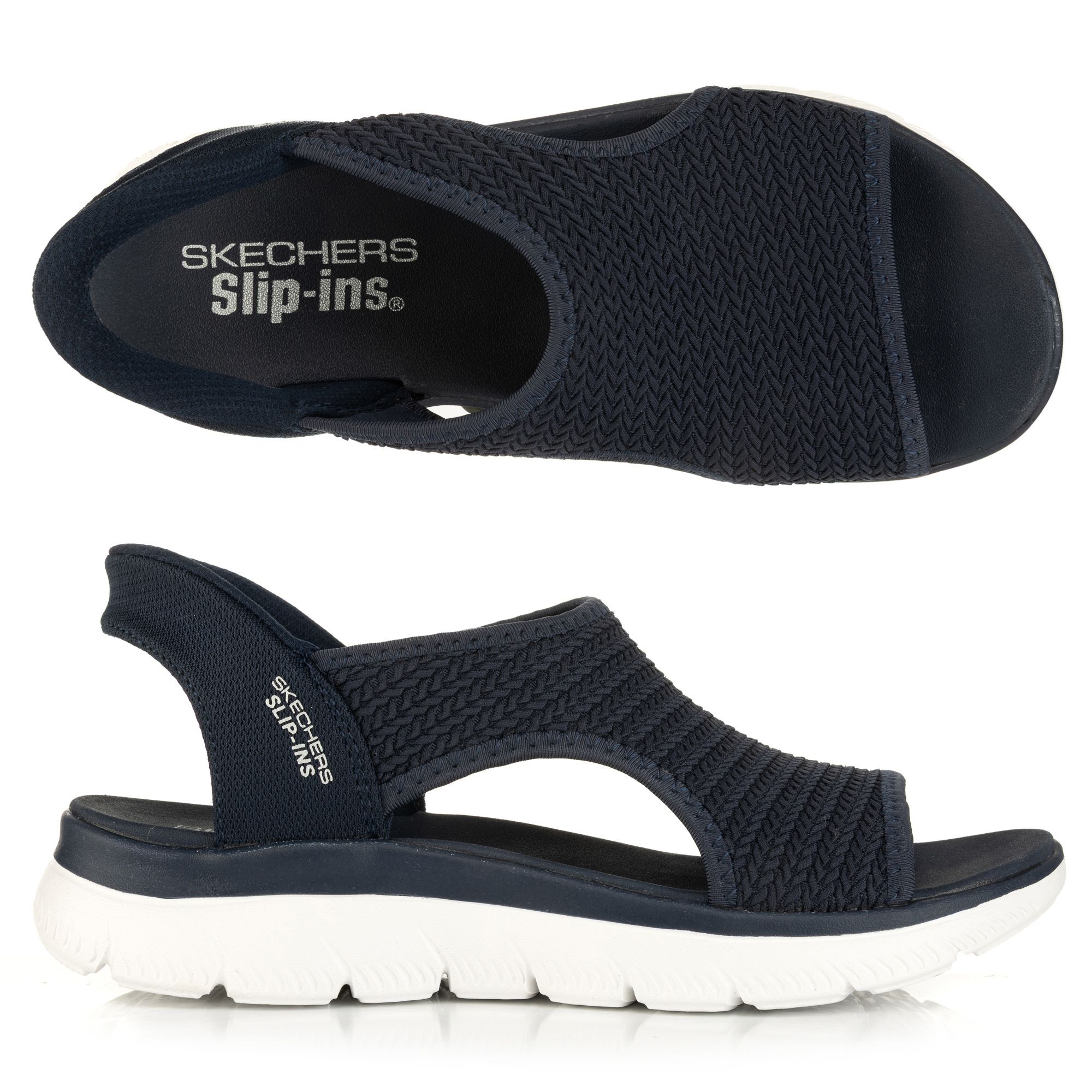 SKECHERS Damen-Sandale Summits Sweetly Strick Hands Free Slip-ins®