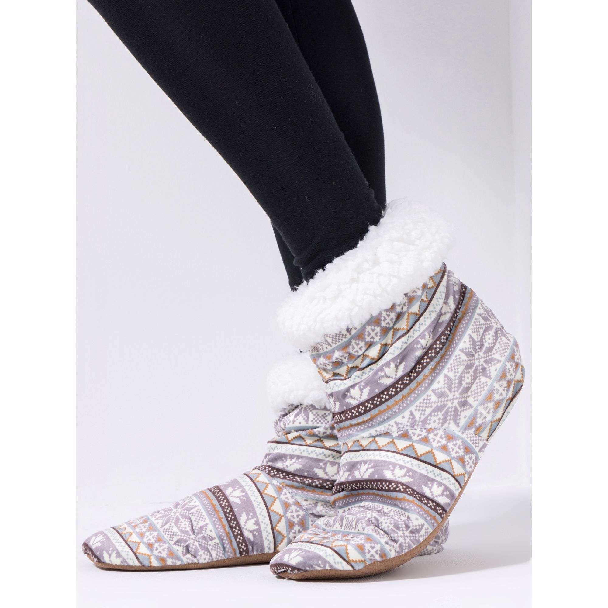 MUK LUKs Stopper-Socken Umschlag weich gefüttert Teddy Plüsch