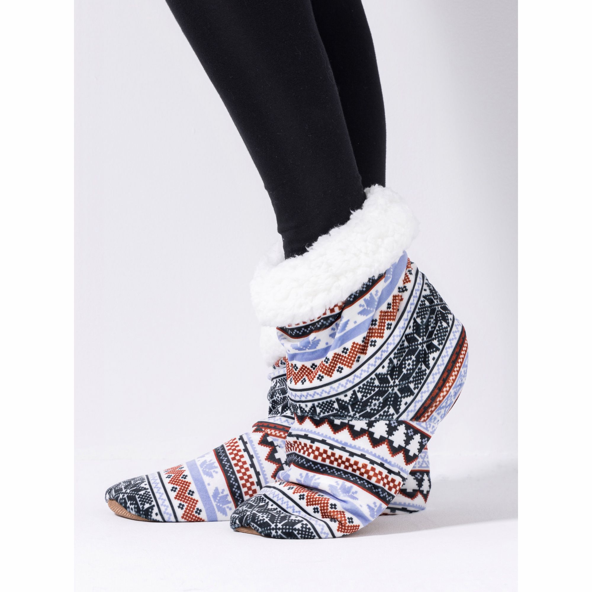 MUK LUKs Stopper-Socken Umschlag weich gefüttert Teddy Plüsch