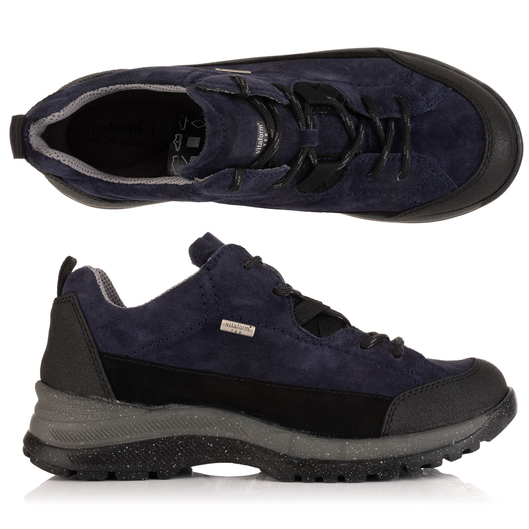 VITAFORM Damen-Trekking Halbschuh Veloursleder Texmembran