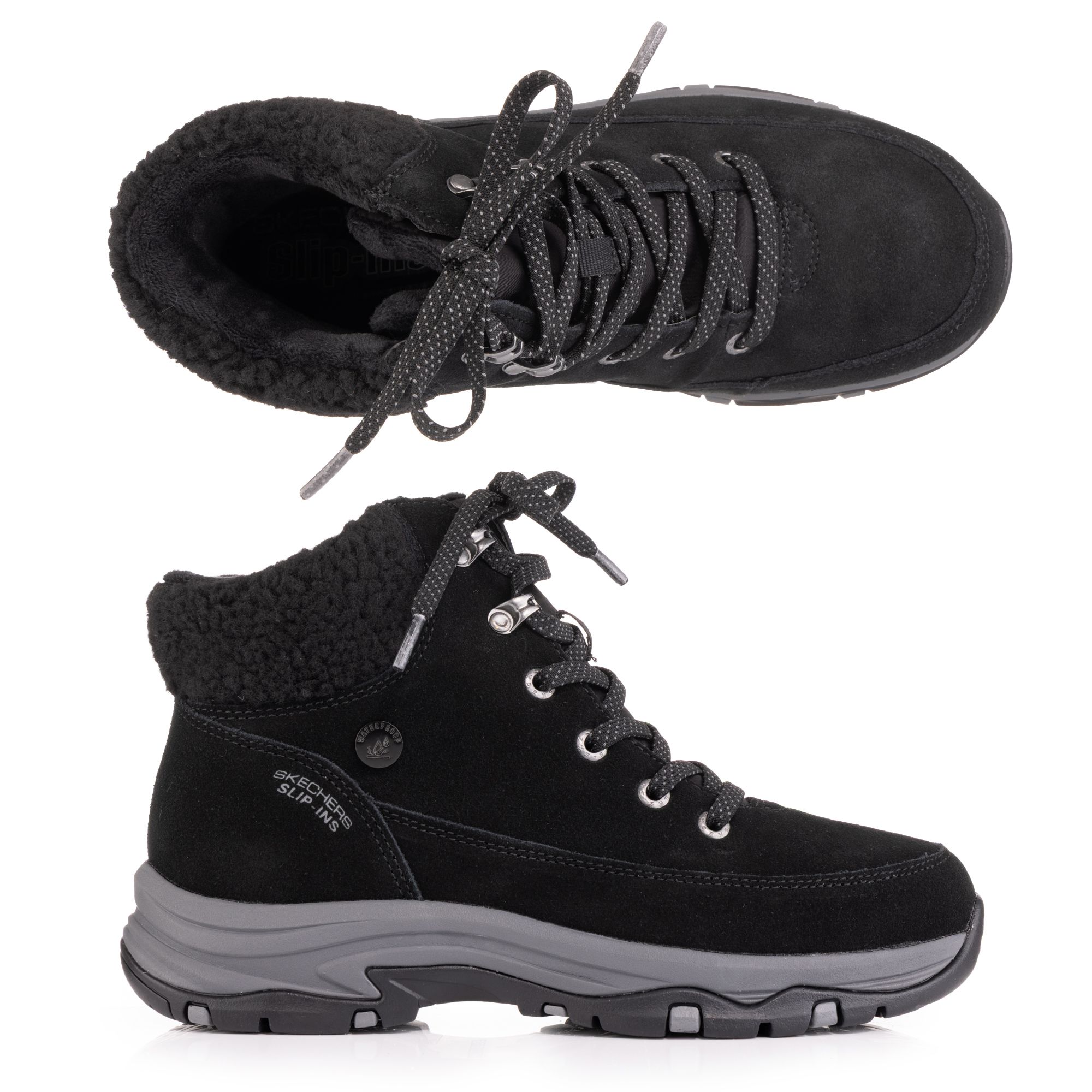 SKECHERS Damen-Bootie Trego Snow Breeze Materialmix Hands Free Slip-ins®