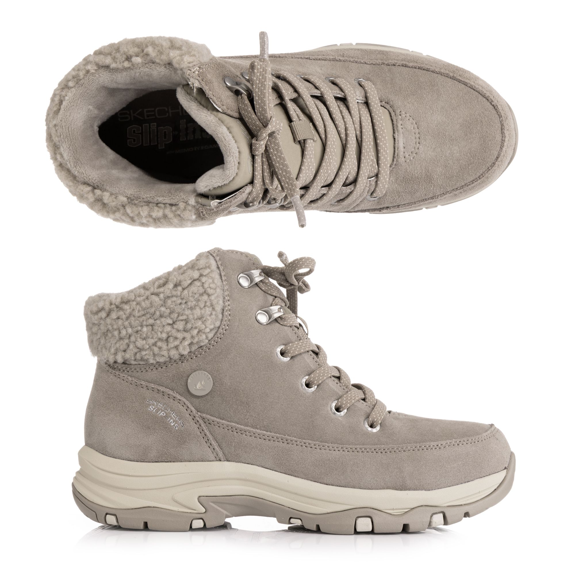 SKECHERS Damen-Bootie Trego Snow Breeze Materialmix Hands Free Slip-ins®
