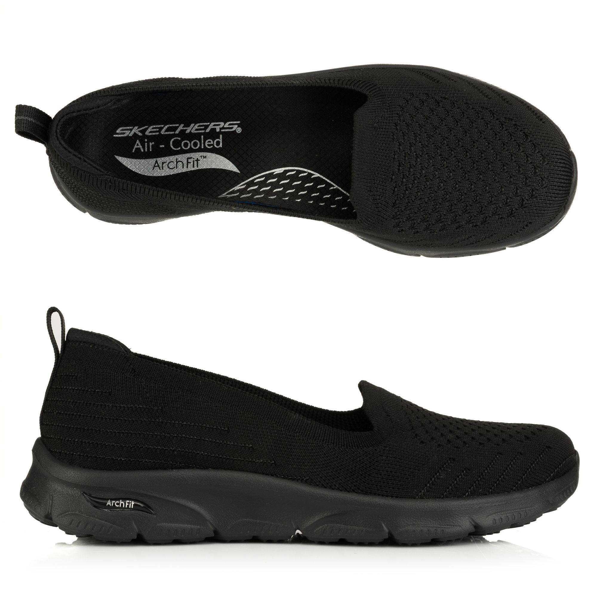 SKECHERS Damen-Ballerina Arch Fit Sunny Strick Memory Foam