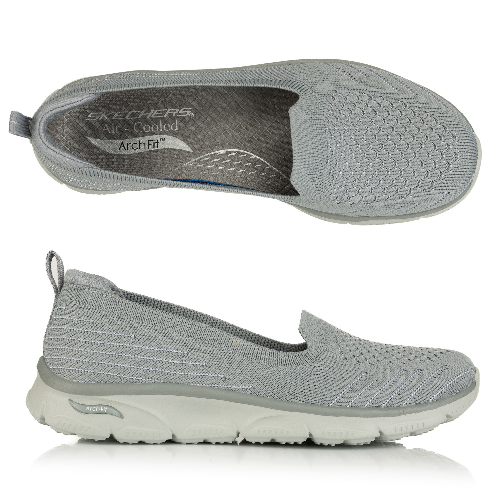 SKECHERS Damen-Ballerina Arch Fit Sunny Strick Memory Foam