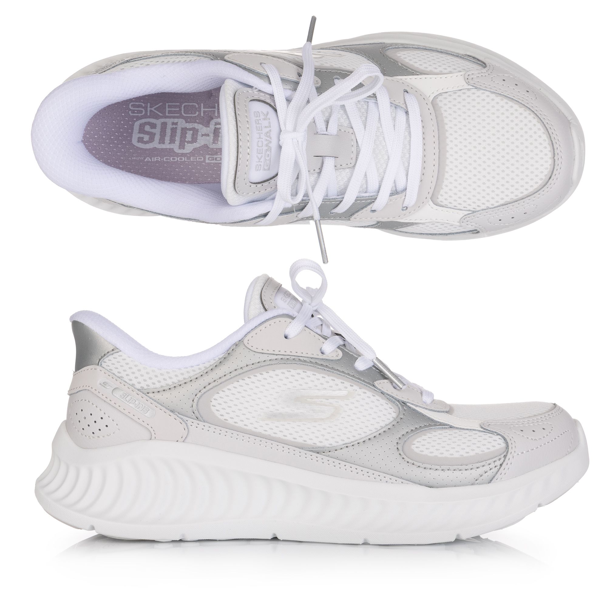 SKECHERS Damen-Sneaker Go Walk Now Aura Materialmix Hands Free Slip-Ins®