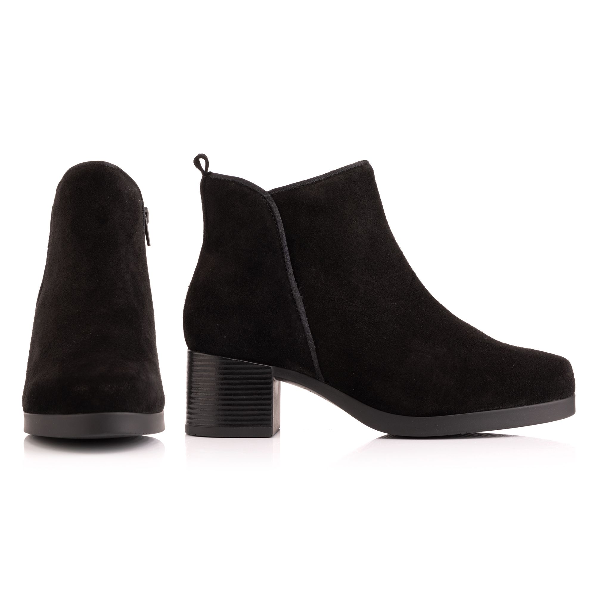 VITAFORM Damen-Stiefelette Veloursleder Zierpaspel Sohle Luisa