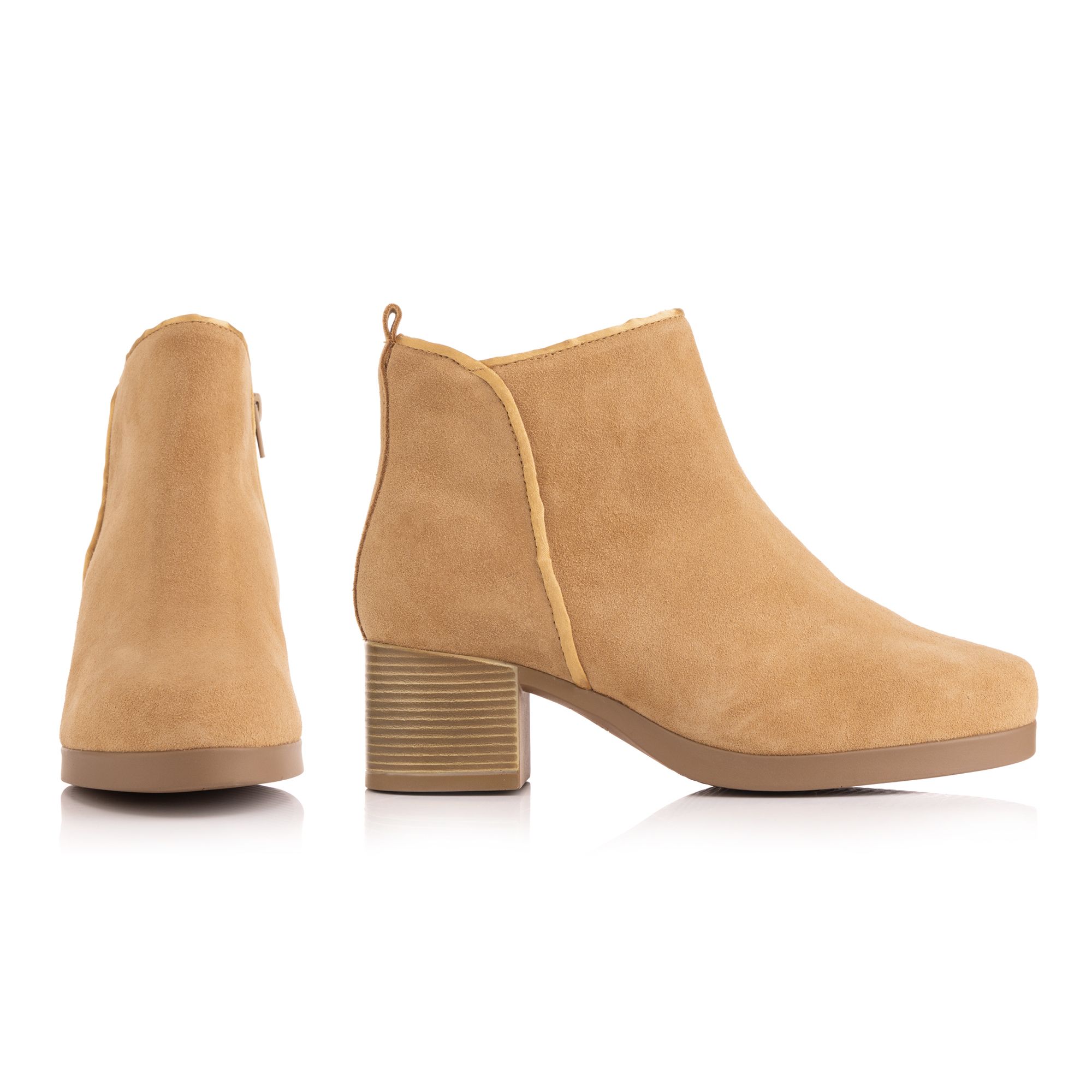 VITAFORM Damen-Stiefelette Veloursleder Zierpaspel Sohle Luisa