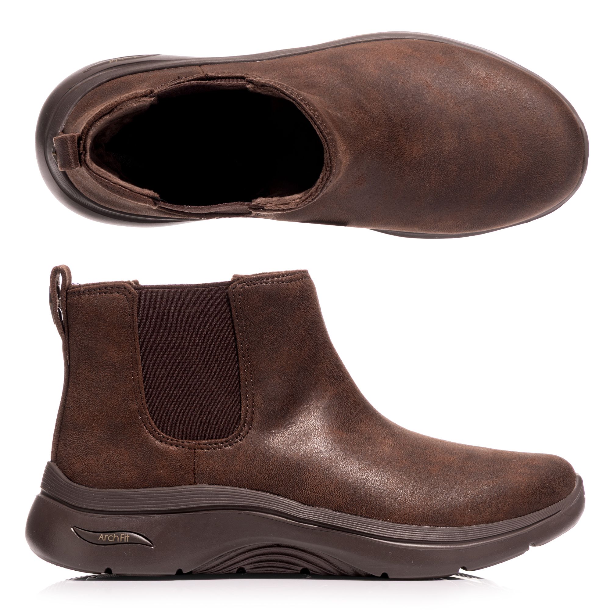 SKECHERS Damen-Stiefelette Go Walk Arch Fit 2.0 seitl.Elastikeinsätze Arch Fit®-Innensohle