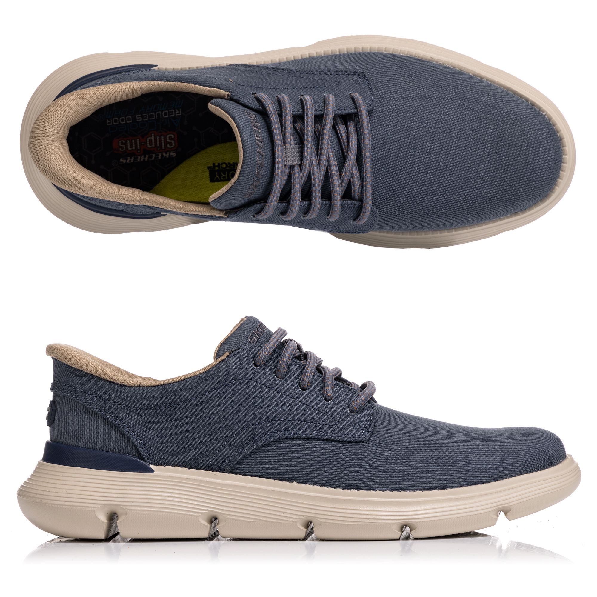 SKECHERS Herren-Halbschuh Garza-Clive Leinen Hands Free Slip-Ins®