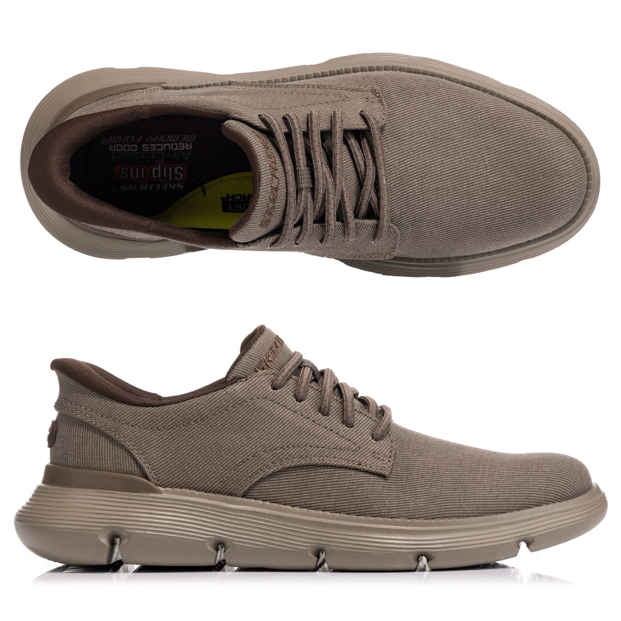 SKECHERS Herren-Halbschuh Garza-Clive Leinen Hands Free Slip-Ins®