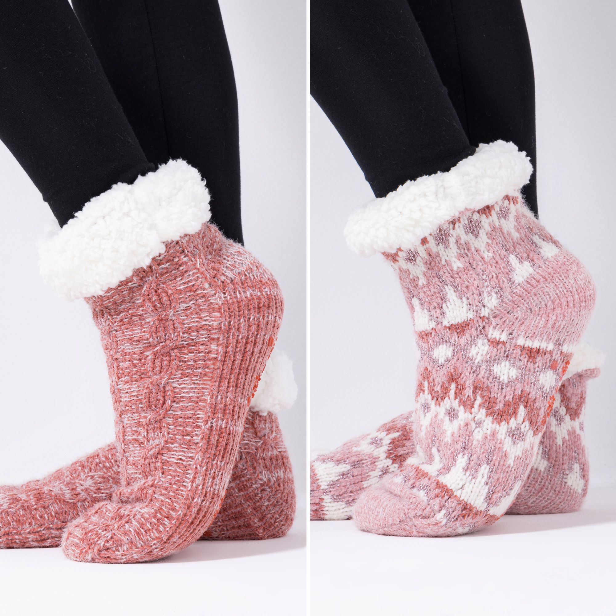 MUK LUKs Stopper-Socken weich gefüttert 2 er Pack