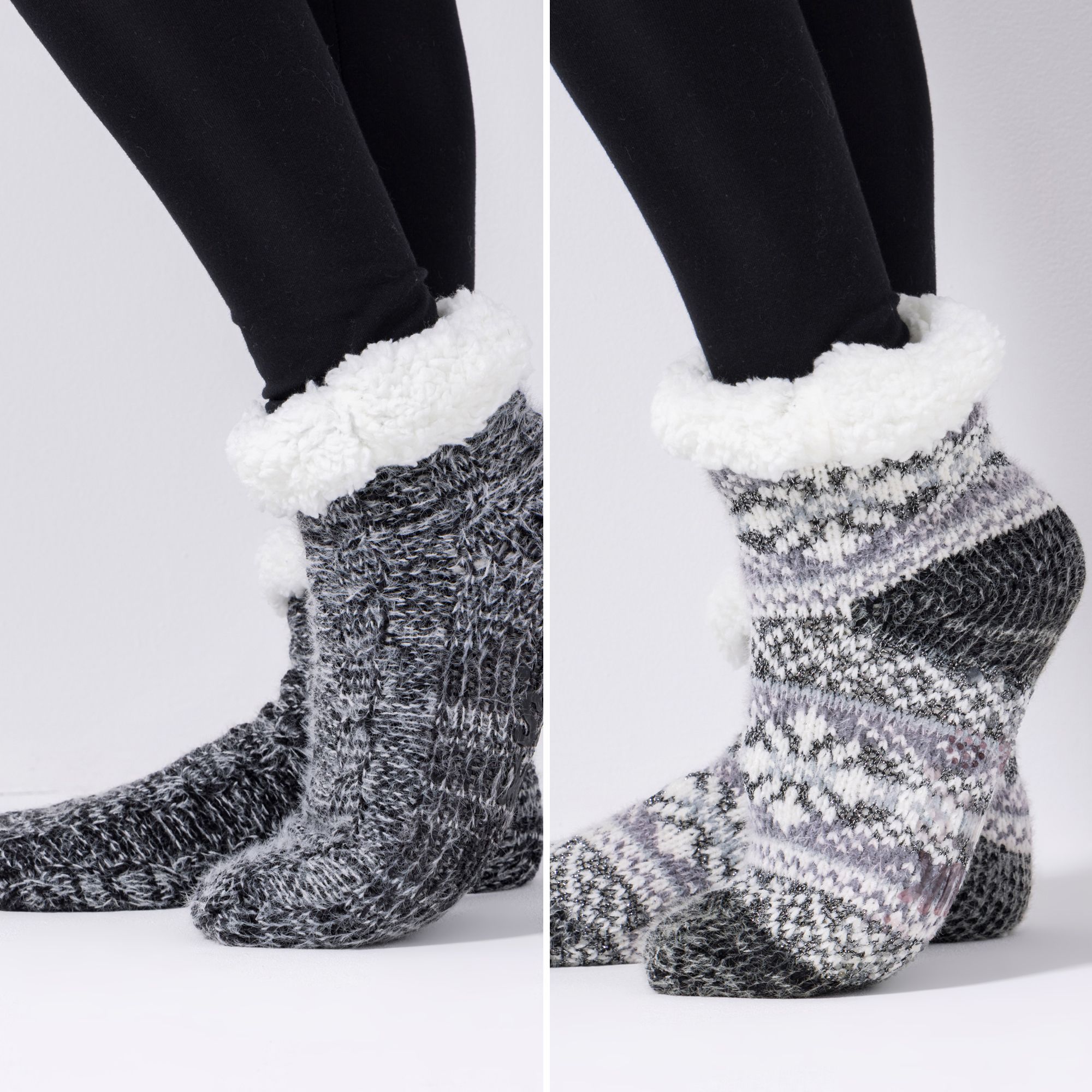 MUK LUKs Stopper-Socken weich gefüttert 2 er Pack