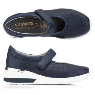 VITAFORM Damen-Ballerina Mary-Jane Softnappaleder Sohle Nina