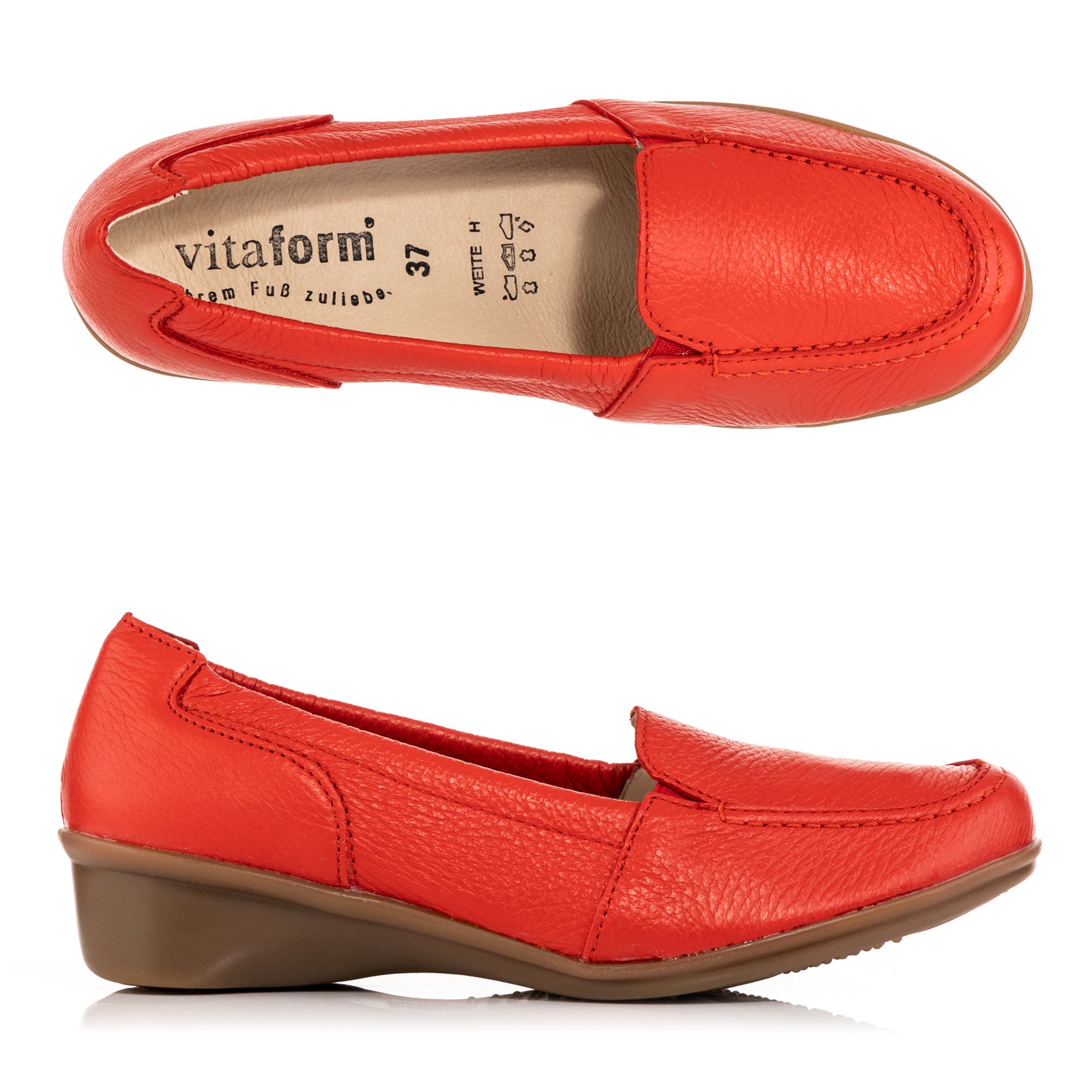 VITAFORM Damen-Slipper Hirschleder Sohle Holly