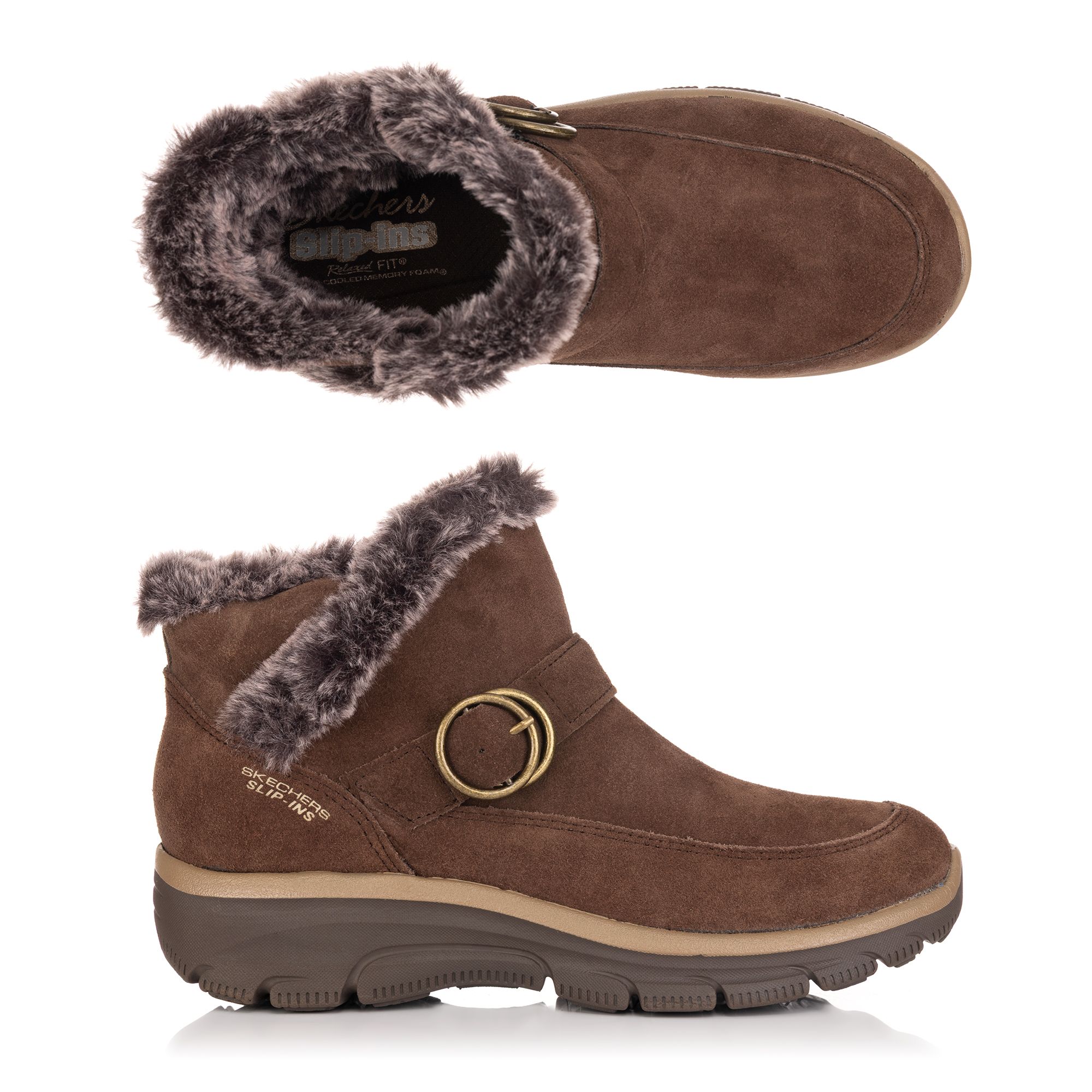 SKECHERS Damen-Stiefelette Easy Going Relaxed Fit Hands Free Slip-ins®