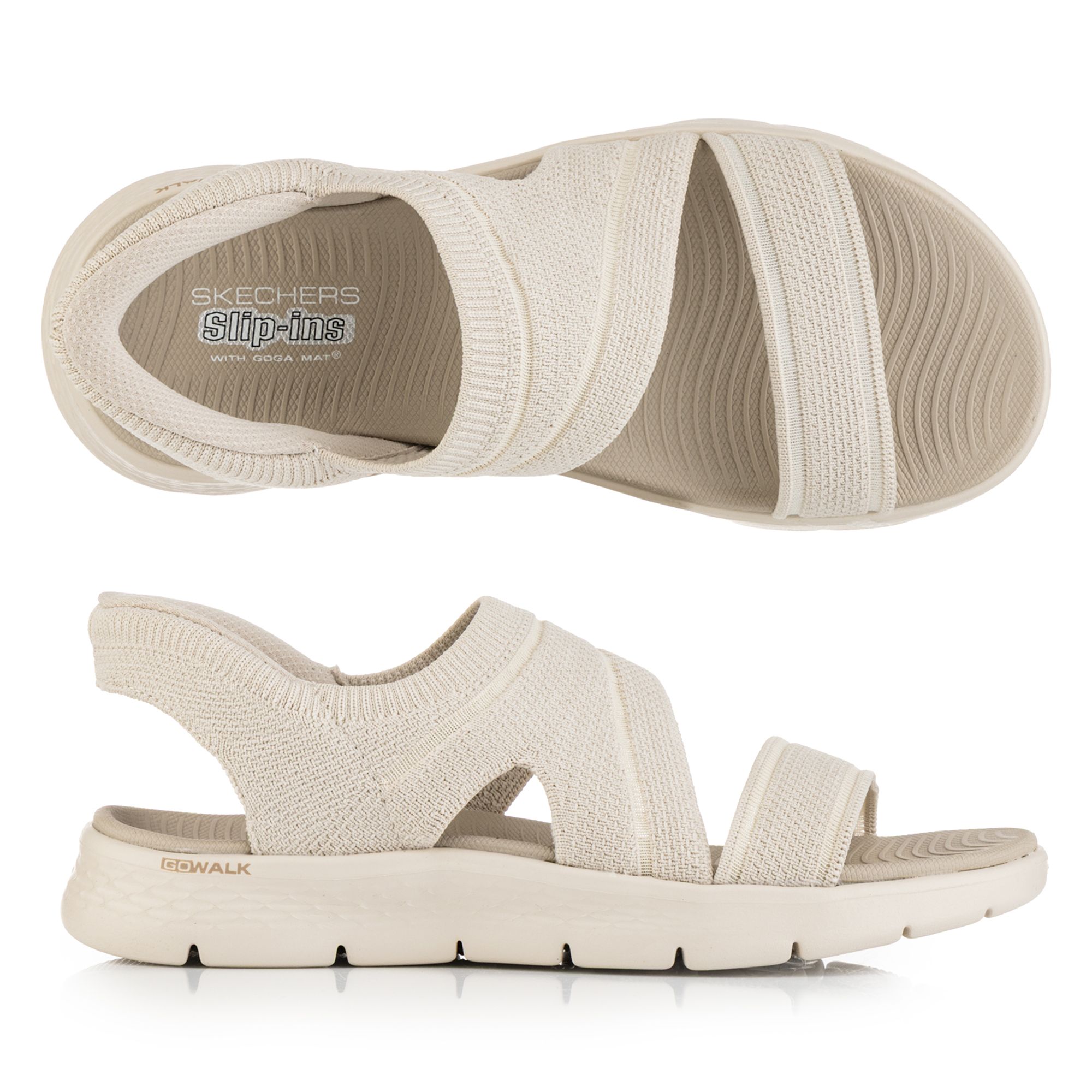 SKECHERS Damen-Sandale Go Walk Flex Entic Goga Mat Fußbett Hands Free Slip-Ins®