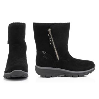 SKECHERS Damen-Stiefel Veloursleder seitl. Reißverschluss Hands Free Slip-ins®