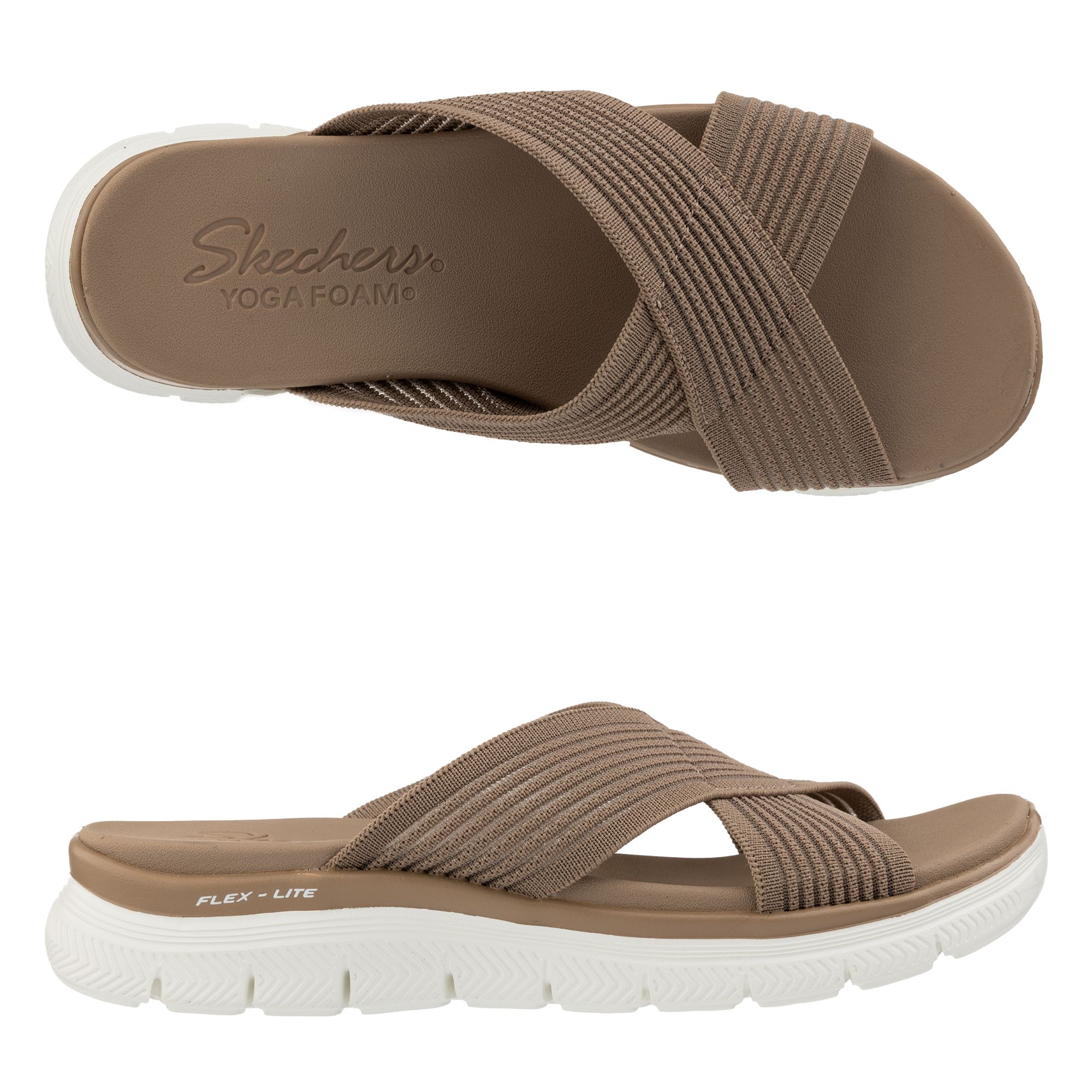 SKECHERS Damen-Pantolette Flex Appeal 4.0 Mesh Yoga Foam Sohle