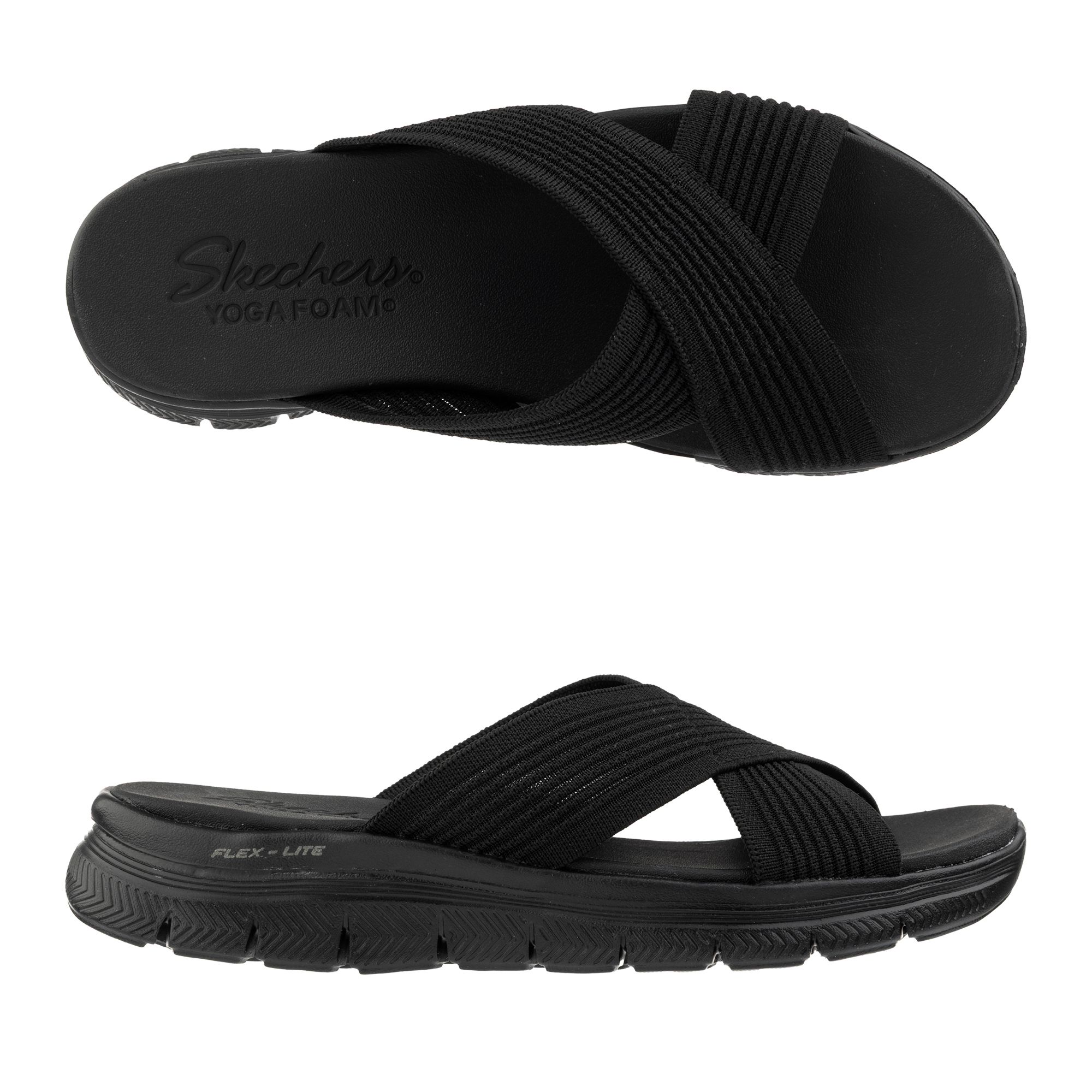 SKECHERS Damen-Pantolette Flex Appeal 4.0 Mesh Yoga Foam Sohle