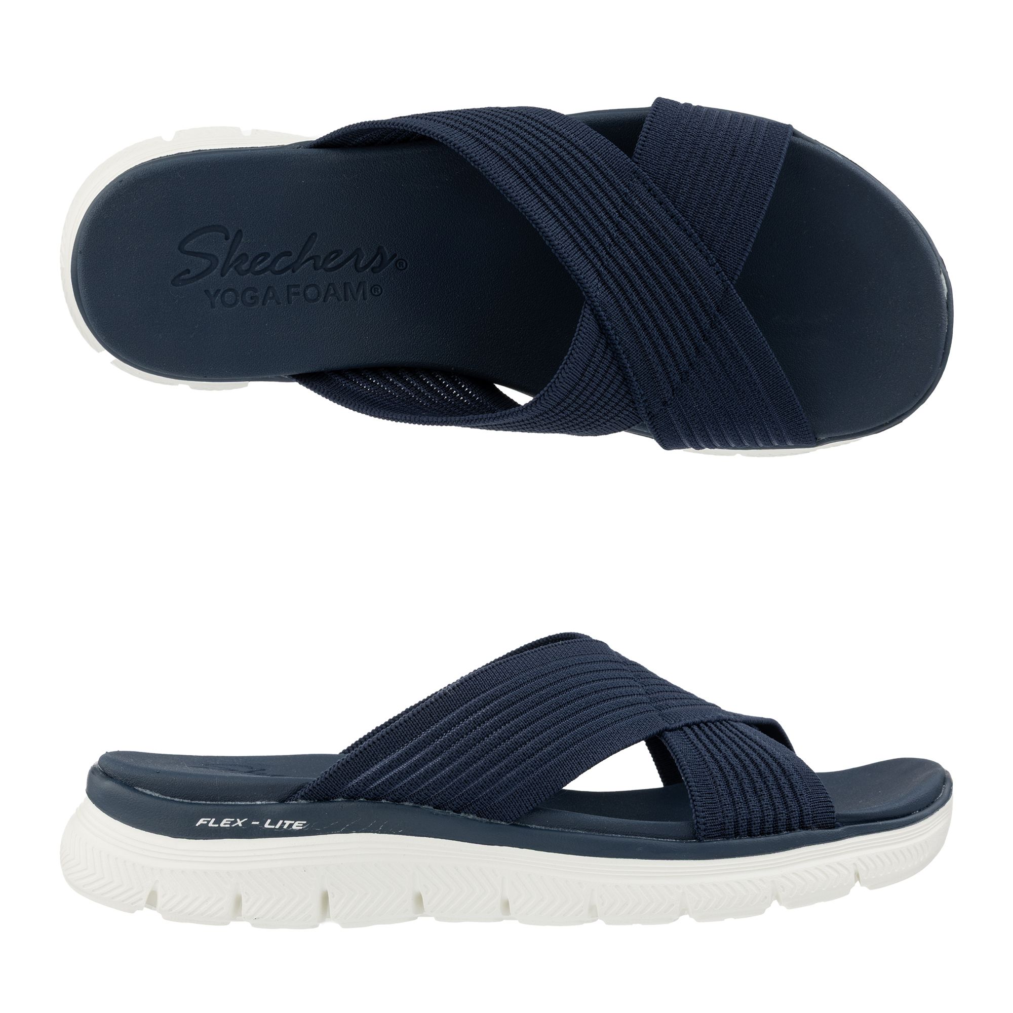 SKECHERS Damen-Pantolette Flex Appeal 4.0 Mesh Yoga Foam Sohle