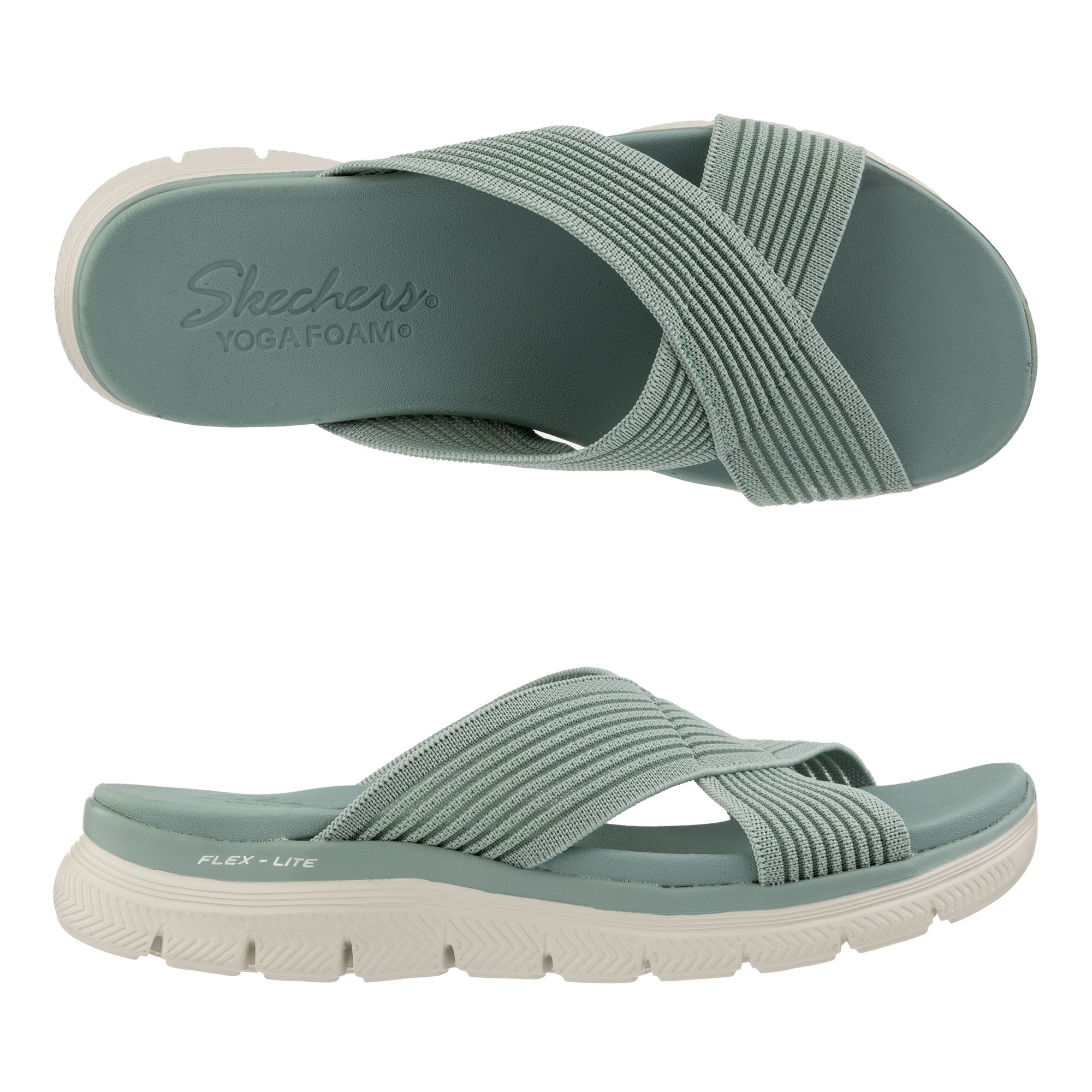 SKECHERS Damen-Pantolette Flex Appeal 4.0 Mesh Yoga Foam Sohle