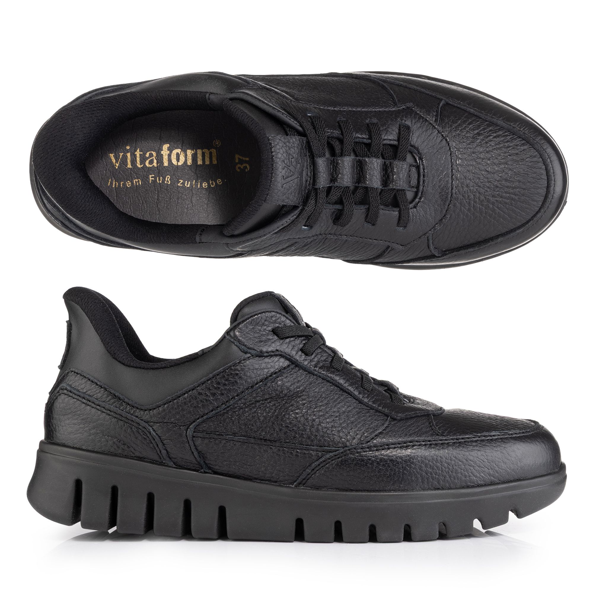 VITAFORM Damen-Sneaker Hirschleder Komforteinstieg Flexsohle