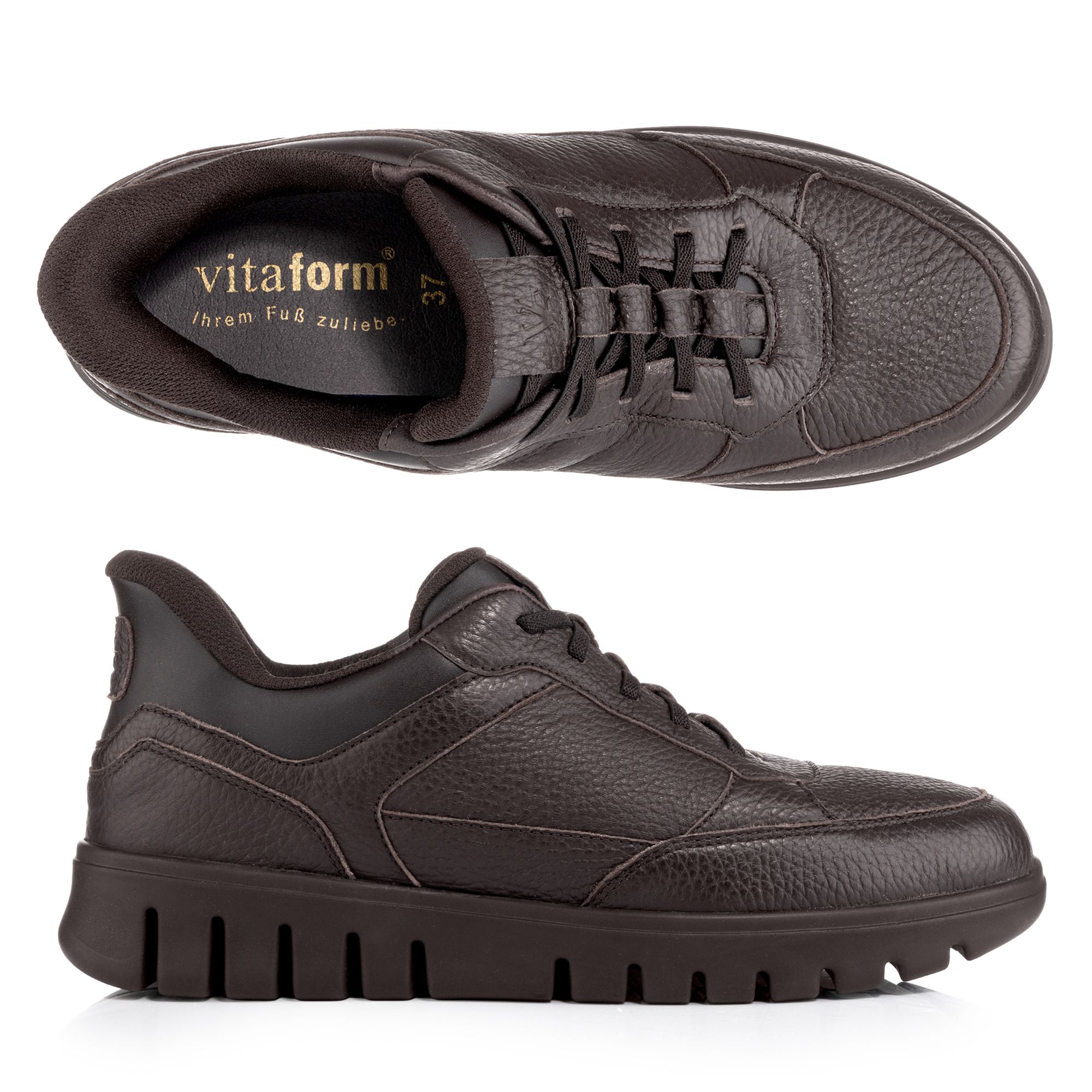 VITAFORM Damen-Sneaker Hirschleder Komforteinstieg Flexsohle