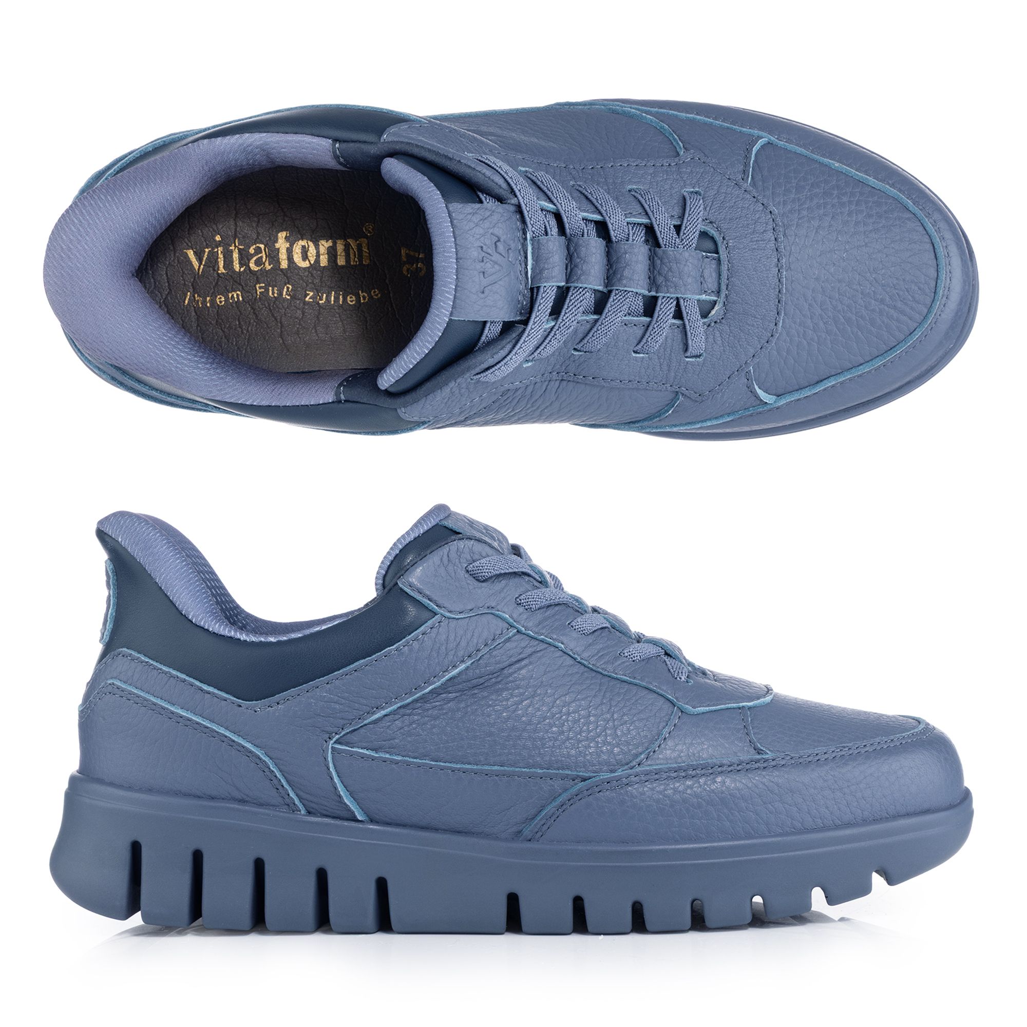 VITAFORM Damen-Sneaker Hirschleder Komforteinstieg Flexsohle