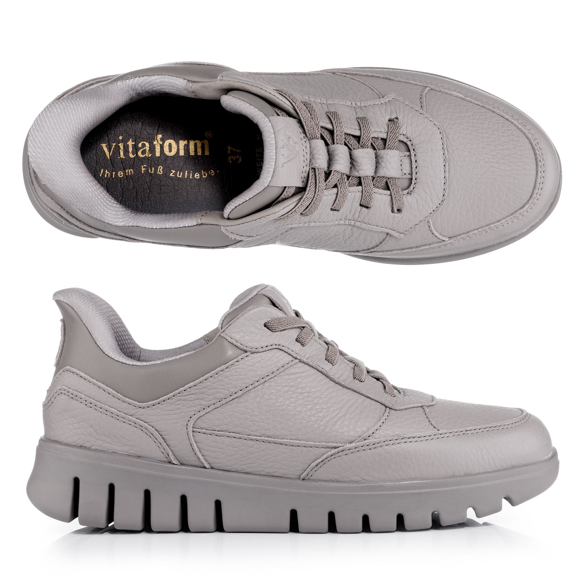 VITAFORM Damen-Sneaker Hirschleder Komforteinstieg Flexsohle