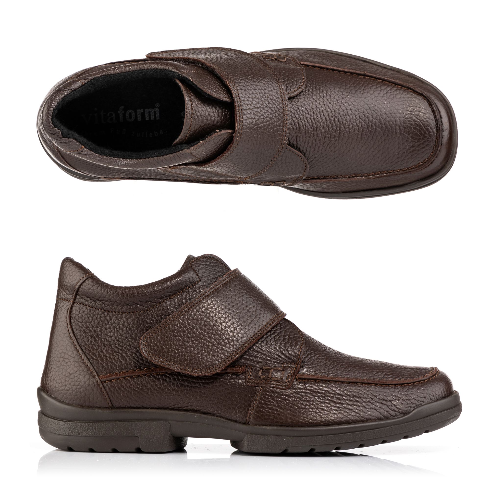 VITAFORM Herren-Stiefelette Hirschleder Klettverschluss Sohle Hendrik