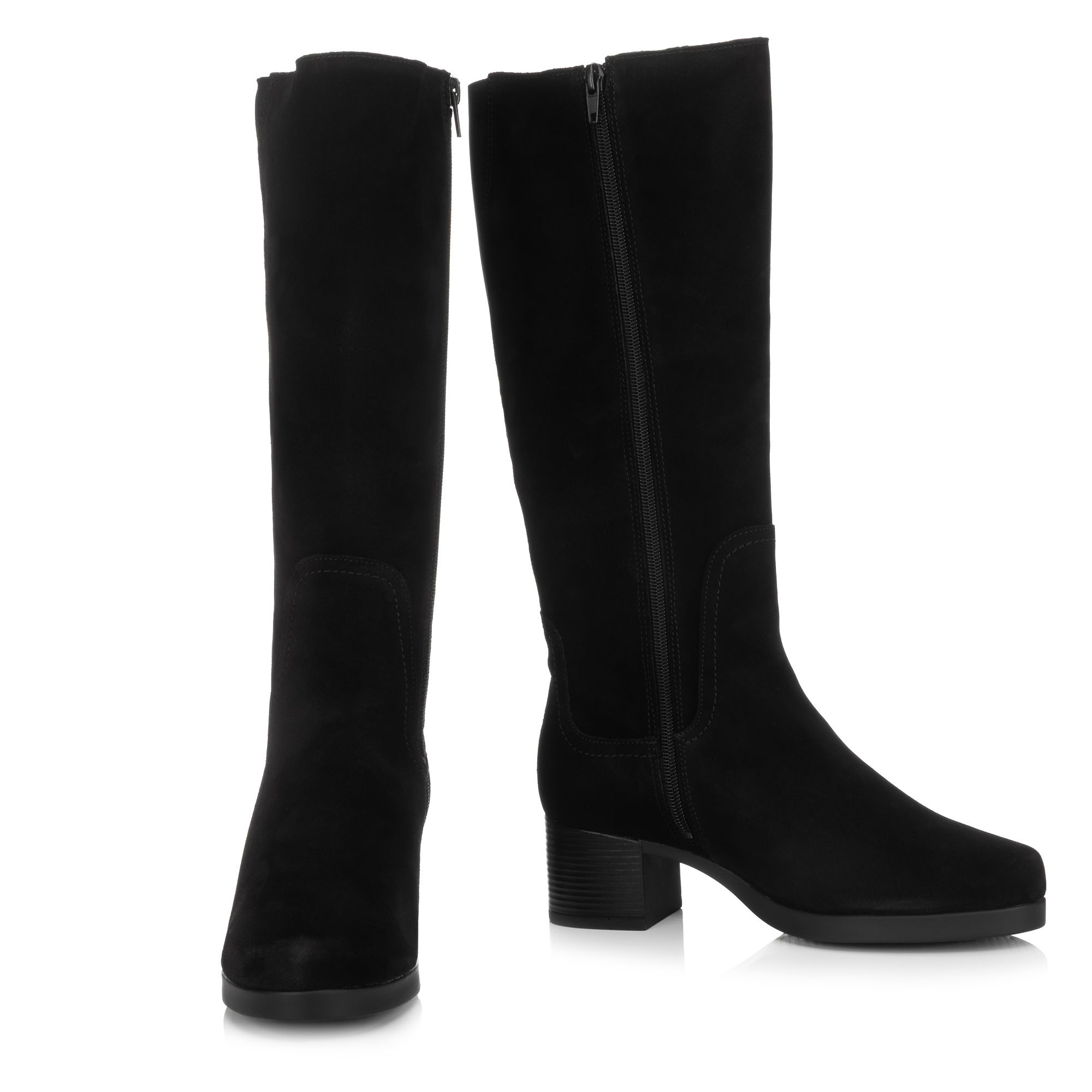 VITAFORM Damen-Stiefel Veloursleder Stretcheinsatz Sohle Luisa