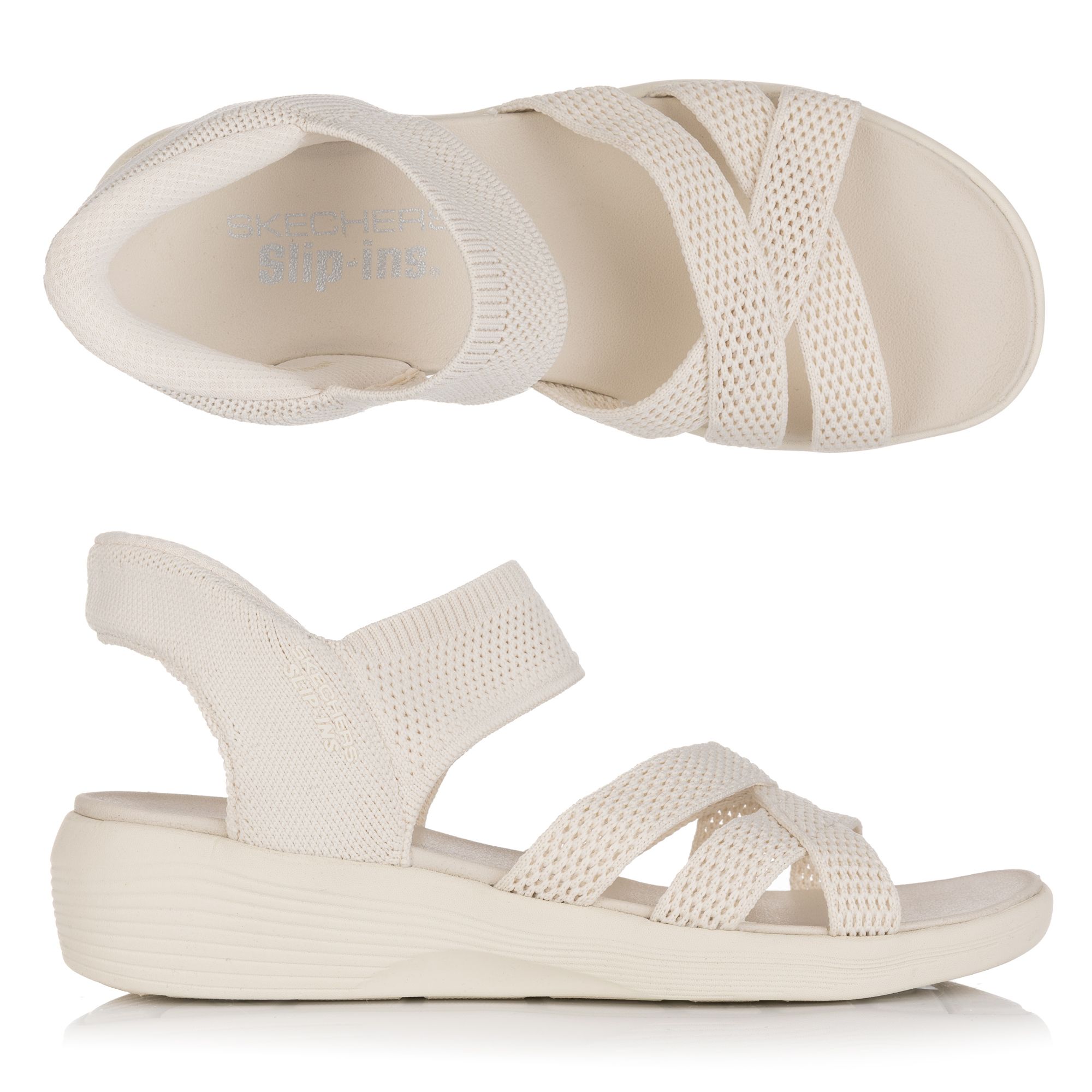 SKECHERS Damen-Sandale Arya Cooling Off Strick Hands Free Slip-ins®
