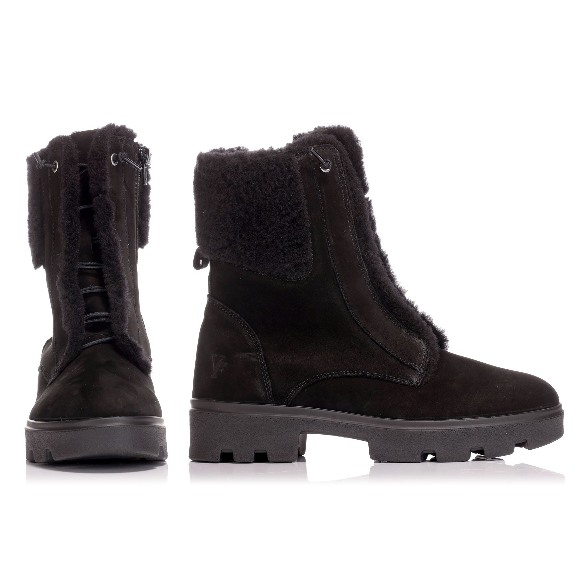 VITAFORM Damen-Stiefelette Nubukleder Teddyfell Sohle Antonia