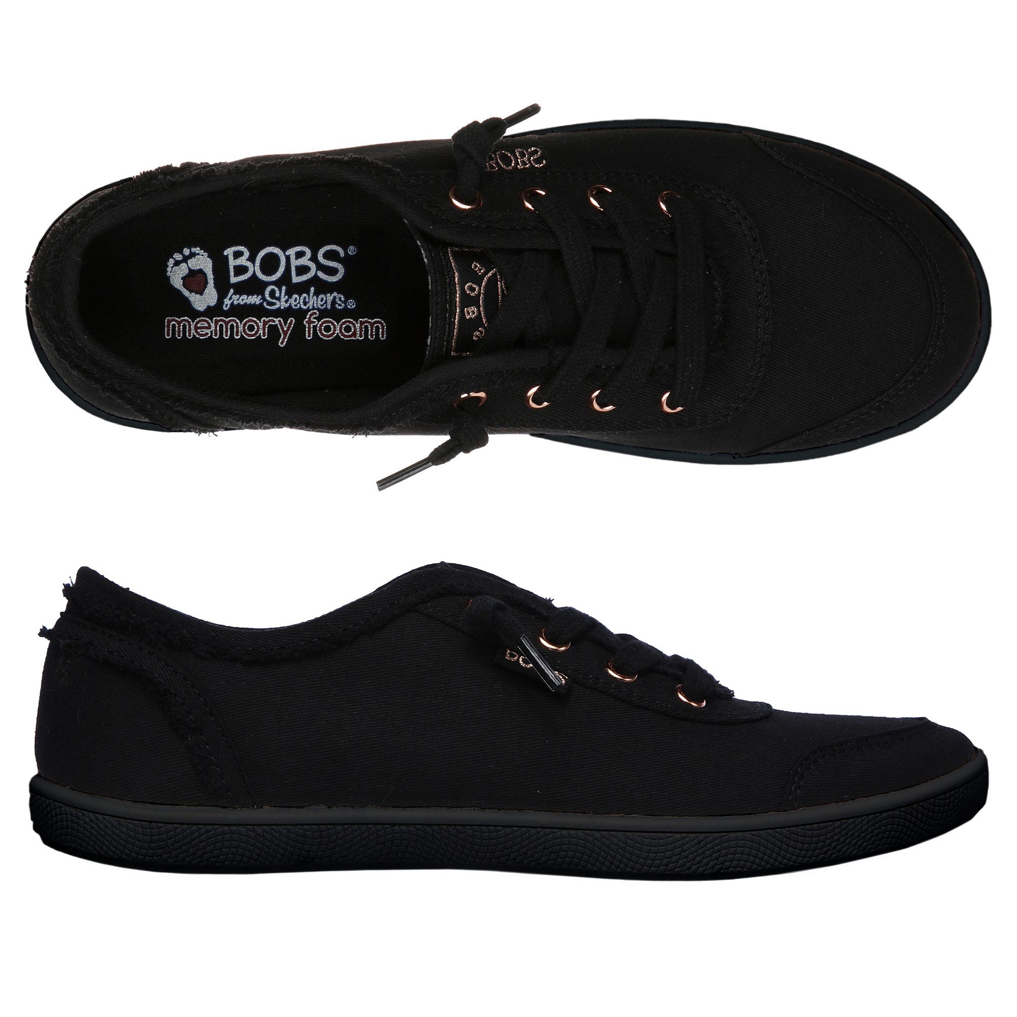 SKECHERS Damen-Halbschuh Bobs B Cute Canvas Memory Foam