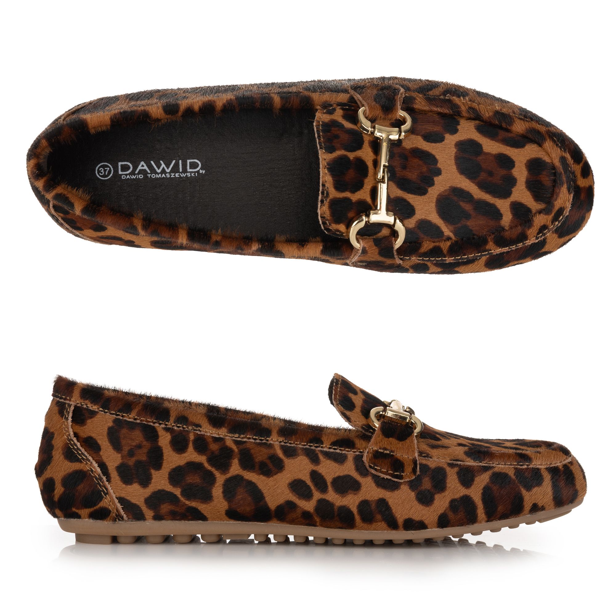 DAWID by Dawid Tomaszewski Loafer Leopard Zier-Schnalle